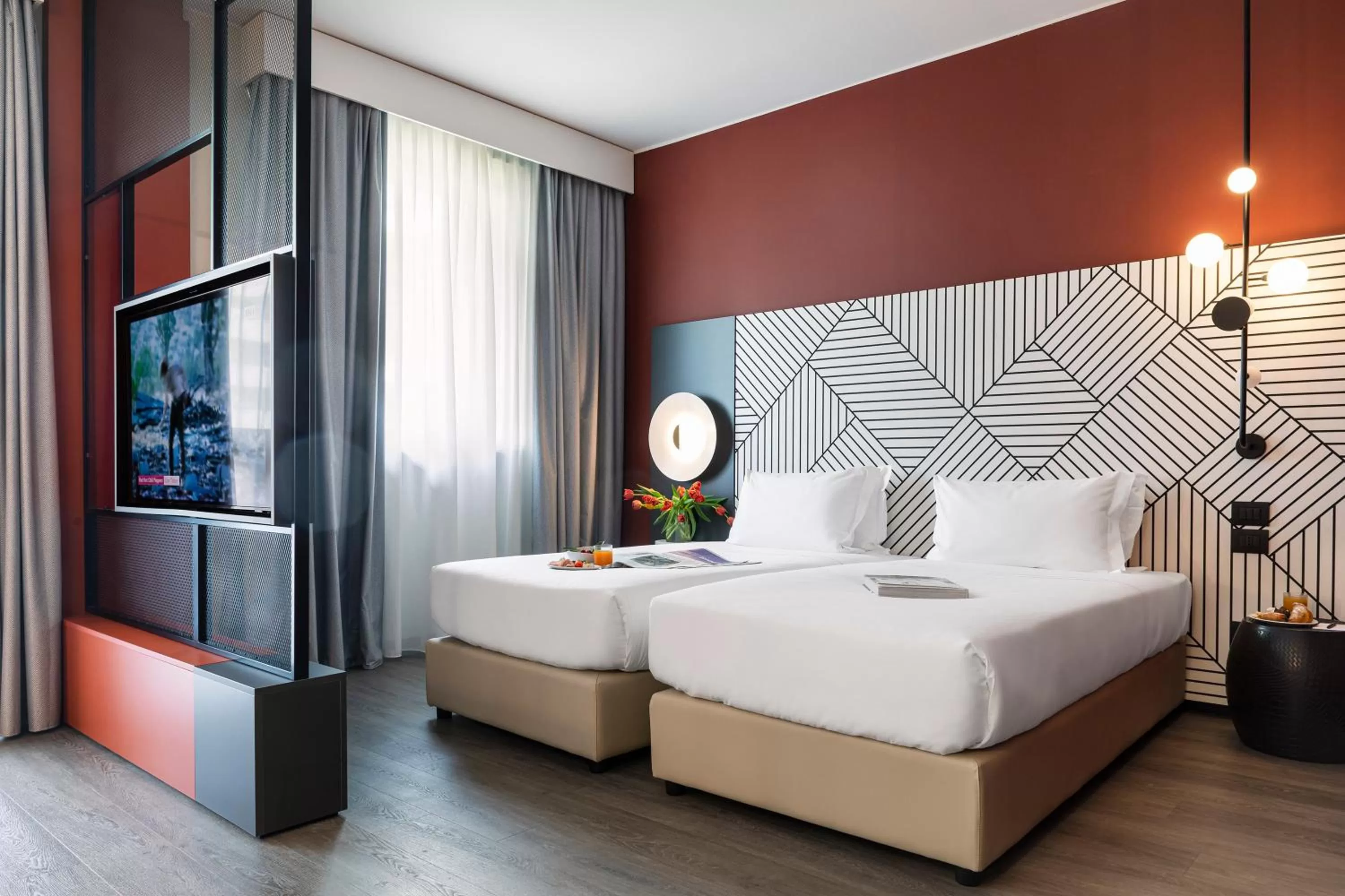 Bedroom, Bed in Quark Hotel Milano