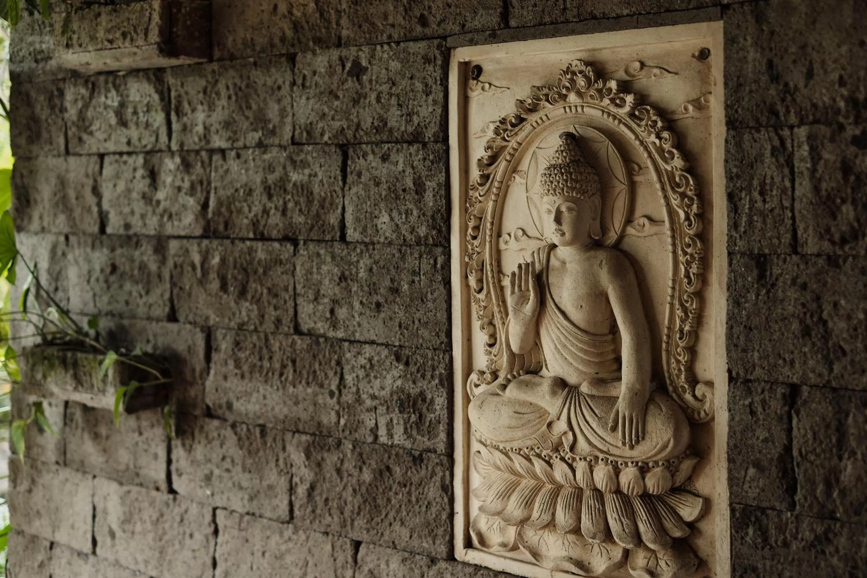 Decorative detail in Joglo Organik Guesthouse