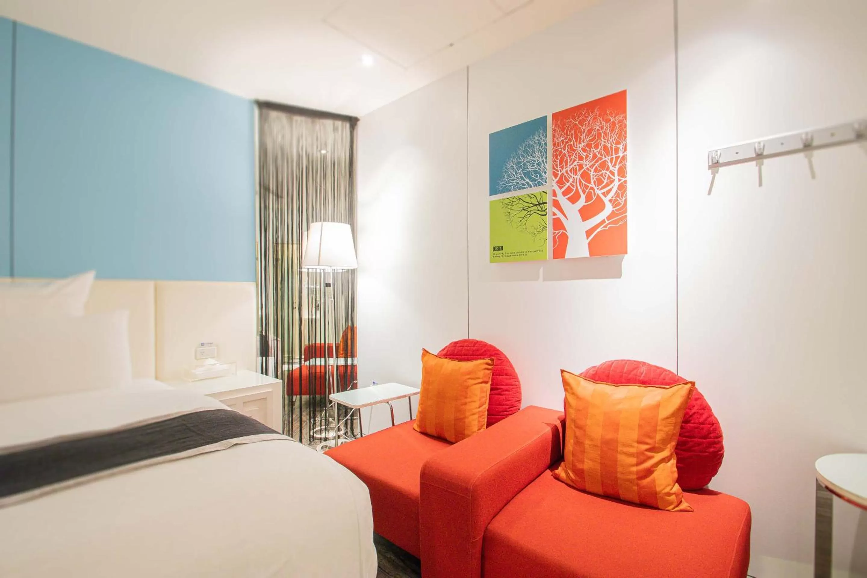 Decorative detail, Bed in 168 Motel-Hsinchu