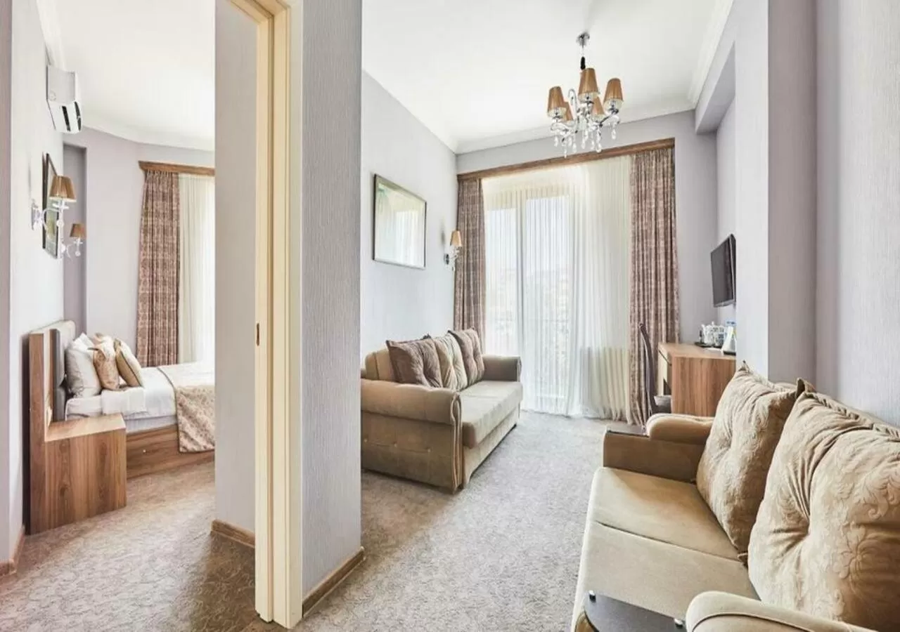 Living room, Bed in Hotel Pushkin