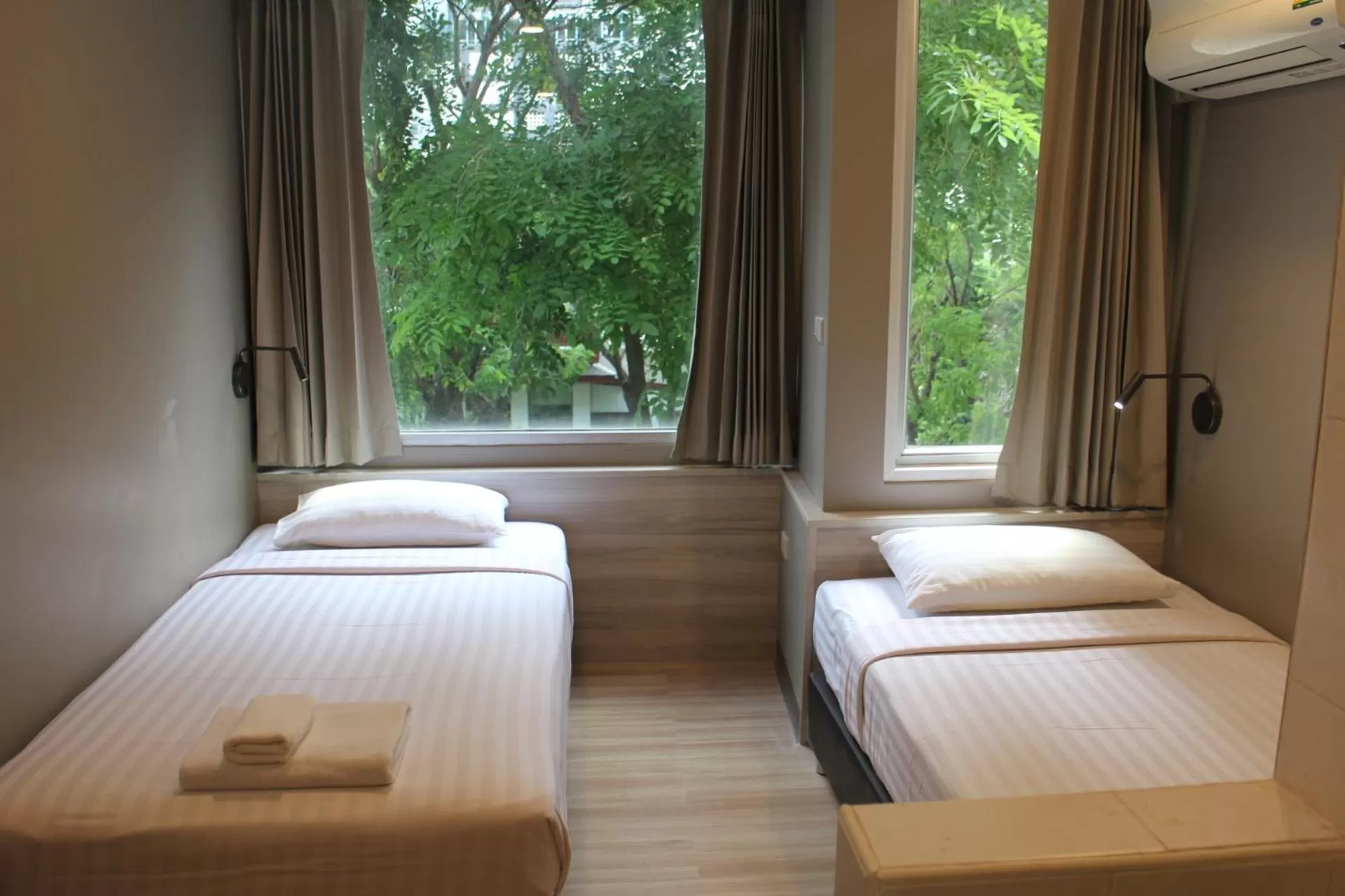 Bed in YWCA Hotel Bangkok