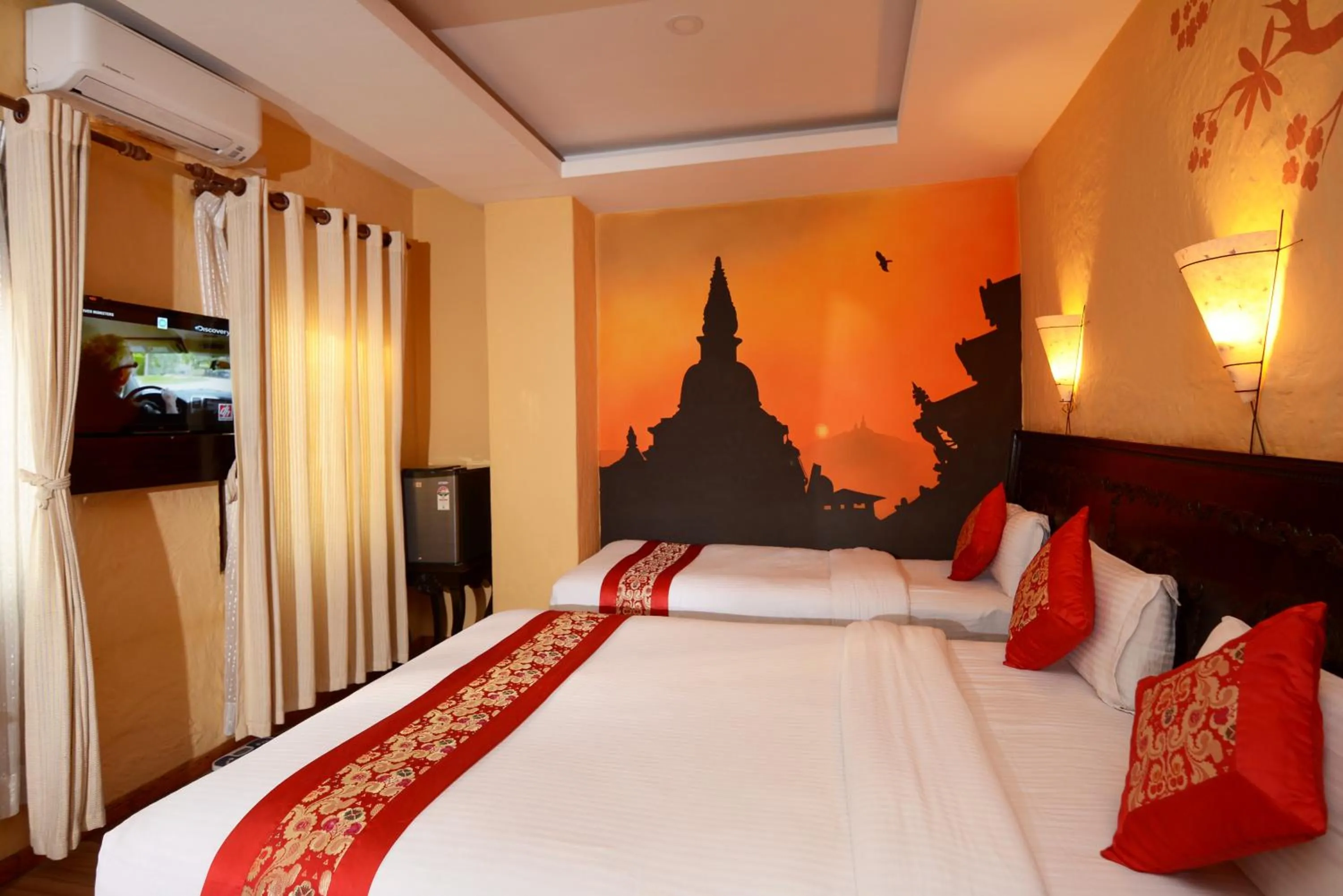 Bed in Kasthamandap Boutique Hotel