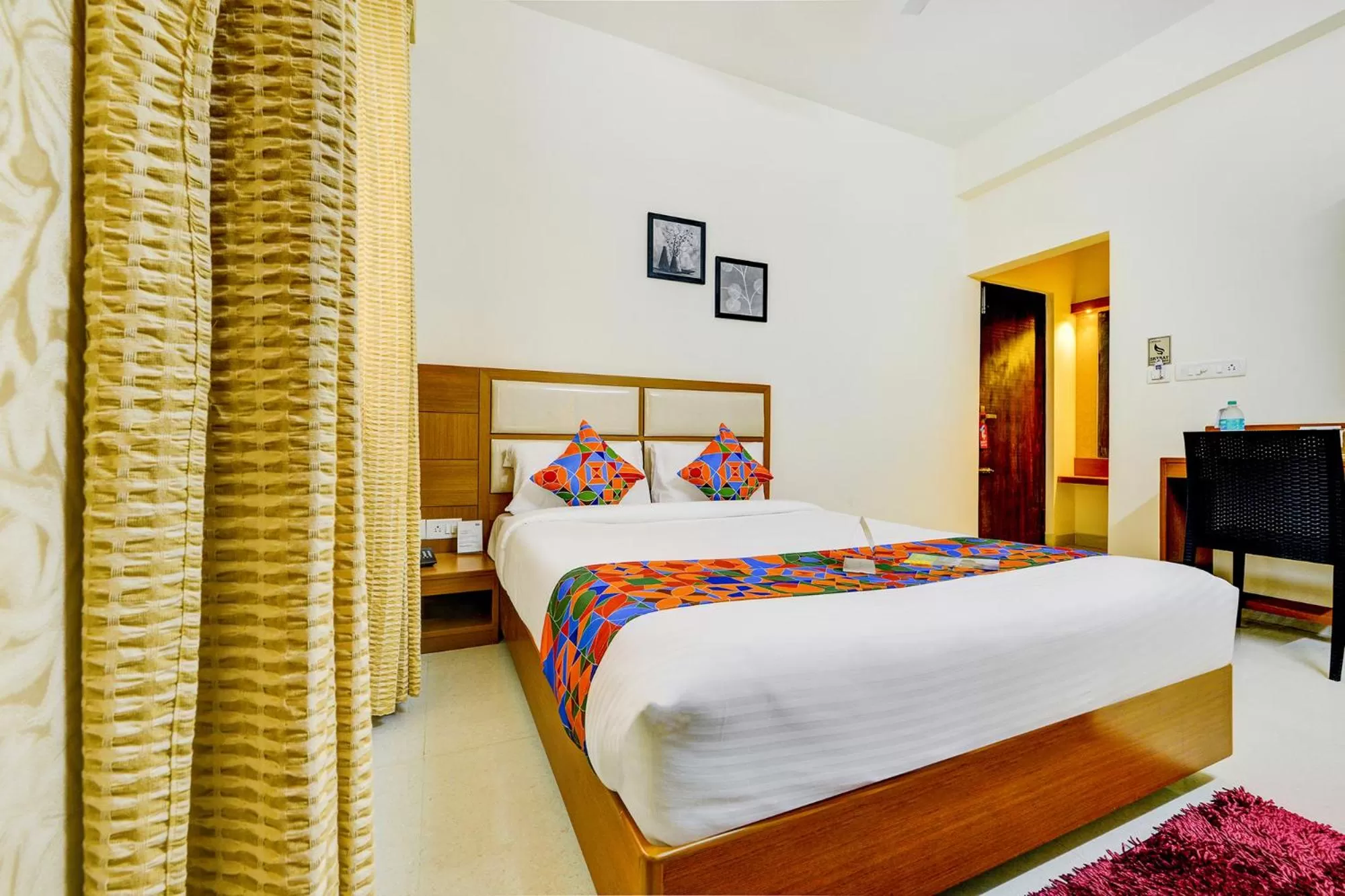Bedroom, Bed in FabHotel Sky Bay Residency