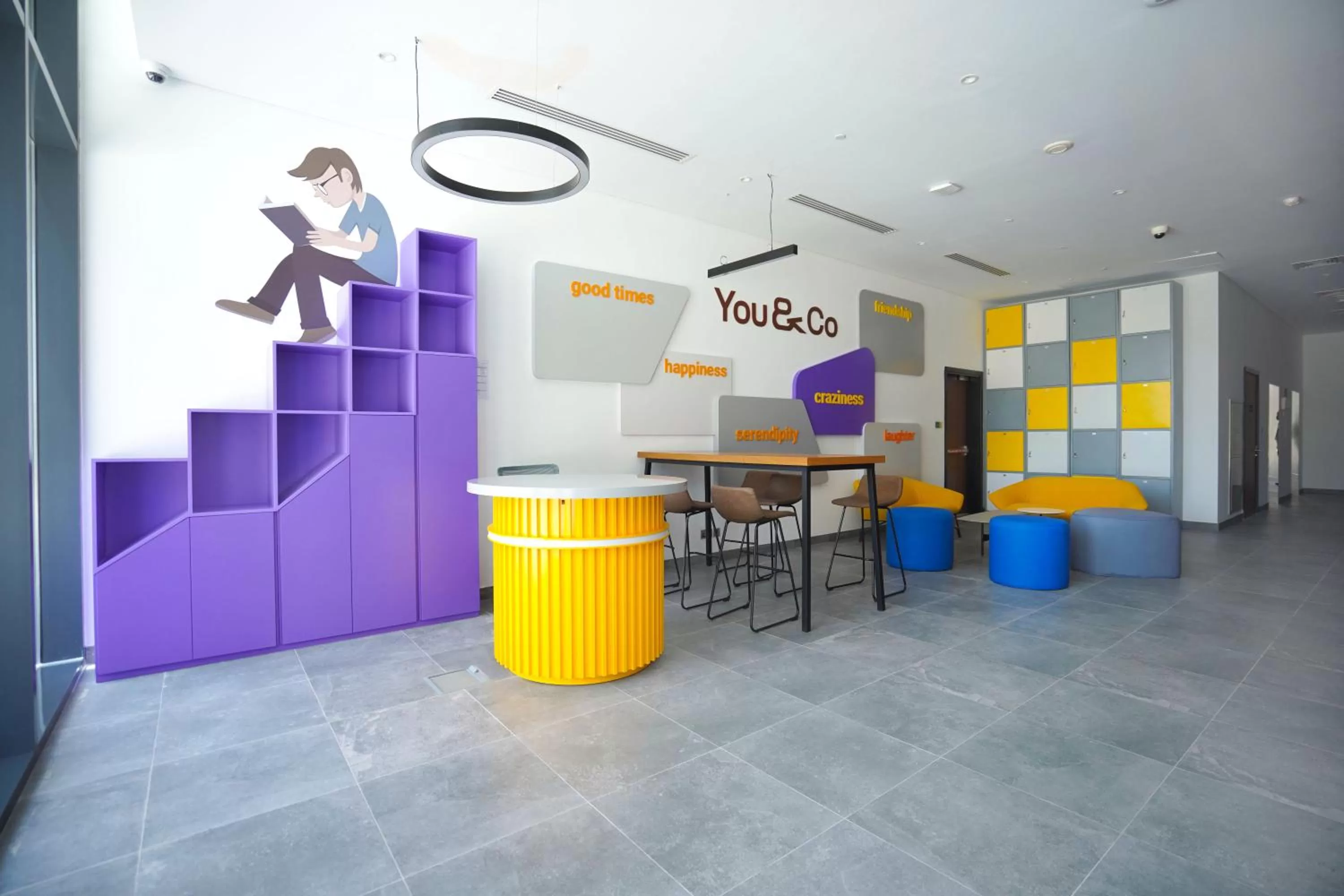 Lobby or reception in YouCo coliving Dubai