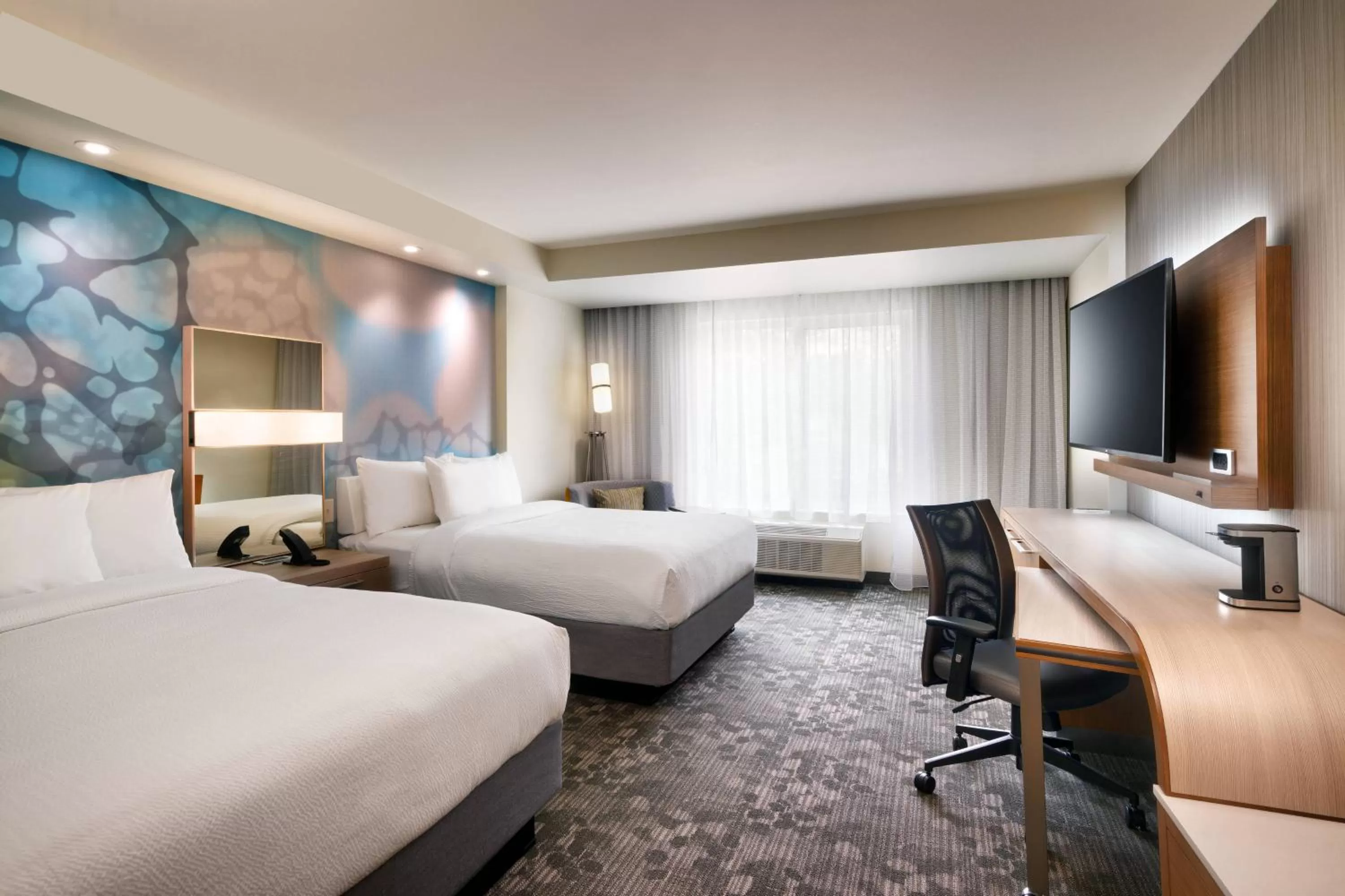 Queen Room with Two Queen Beds - Hearing Accessible in Courtyard by Marriott Atlanta Duluth Downtown