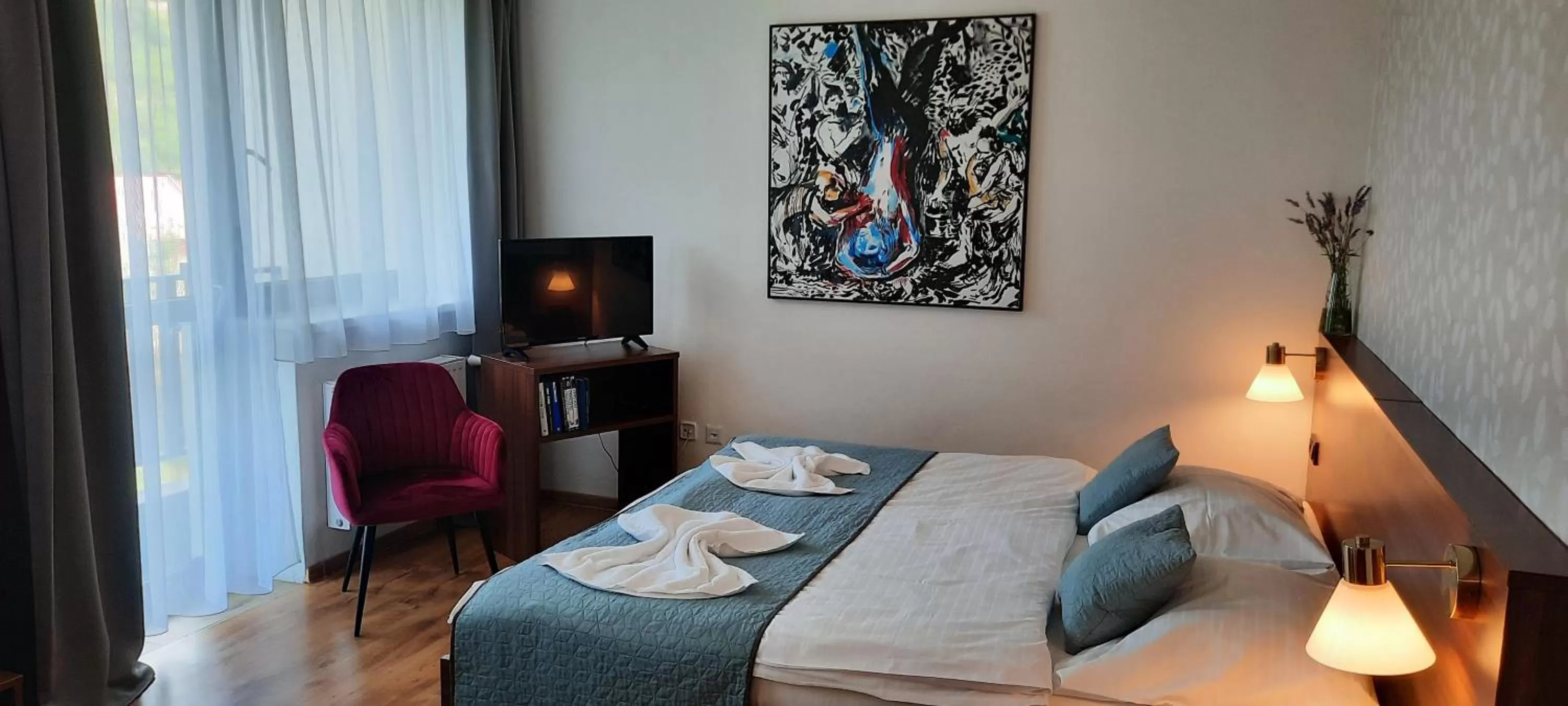 Bed in Hotel Vincent