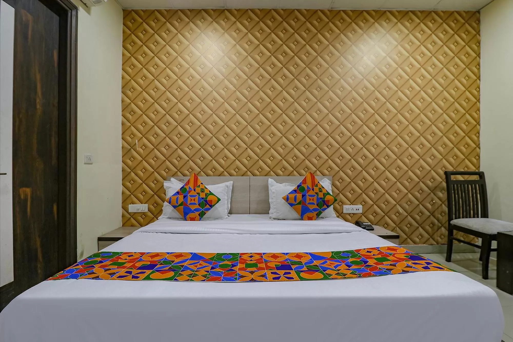 Bed in FabHotel Heaven Agya Ludhiana