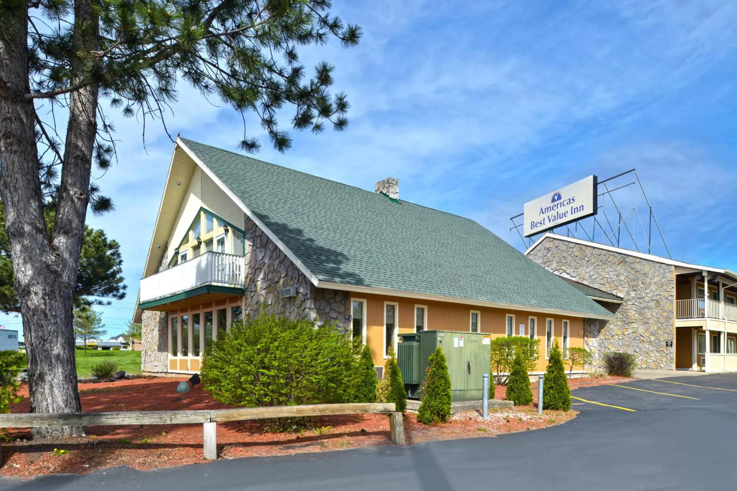 Property building in Americas Best Value Inn Plattsburgh