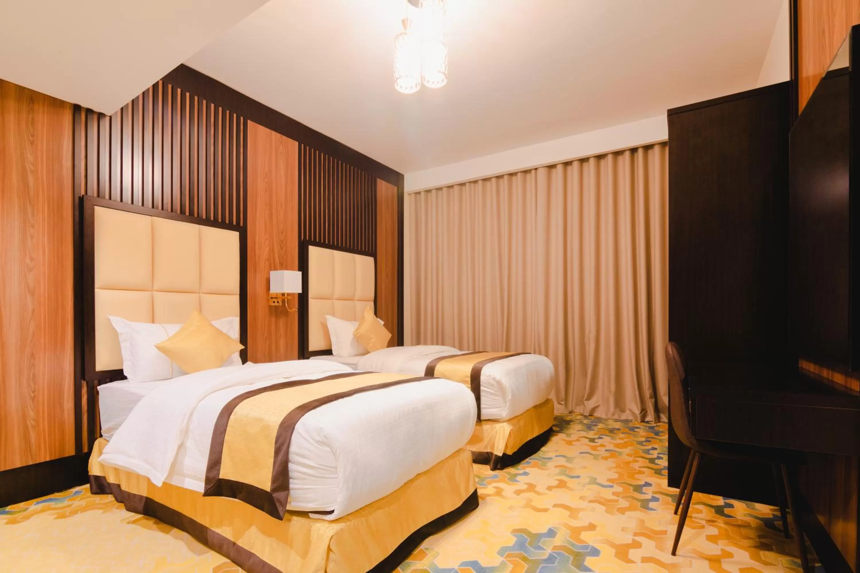 Bed in Golden Ship Hotel