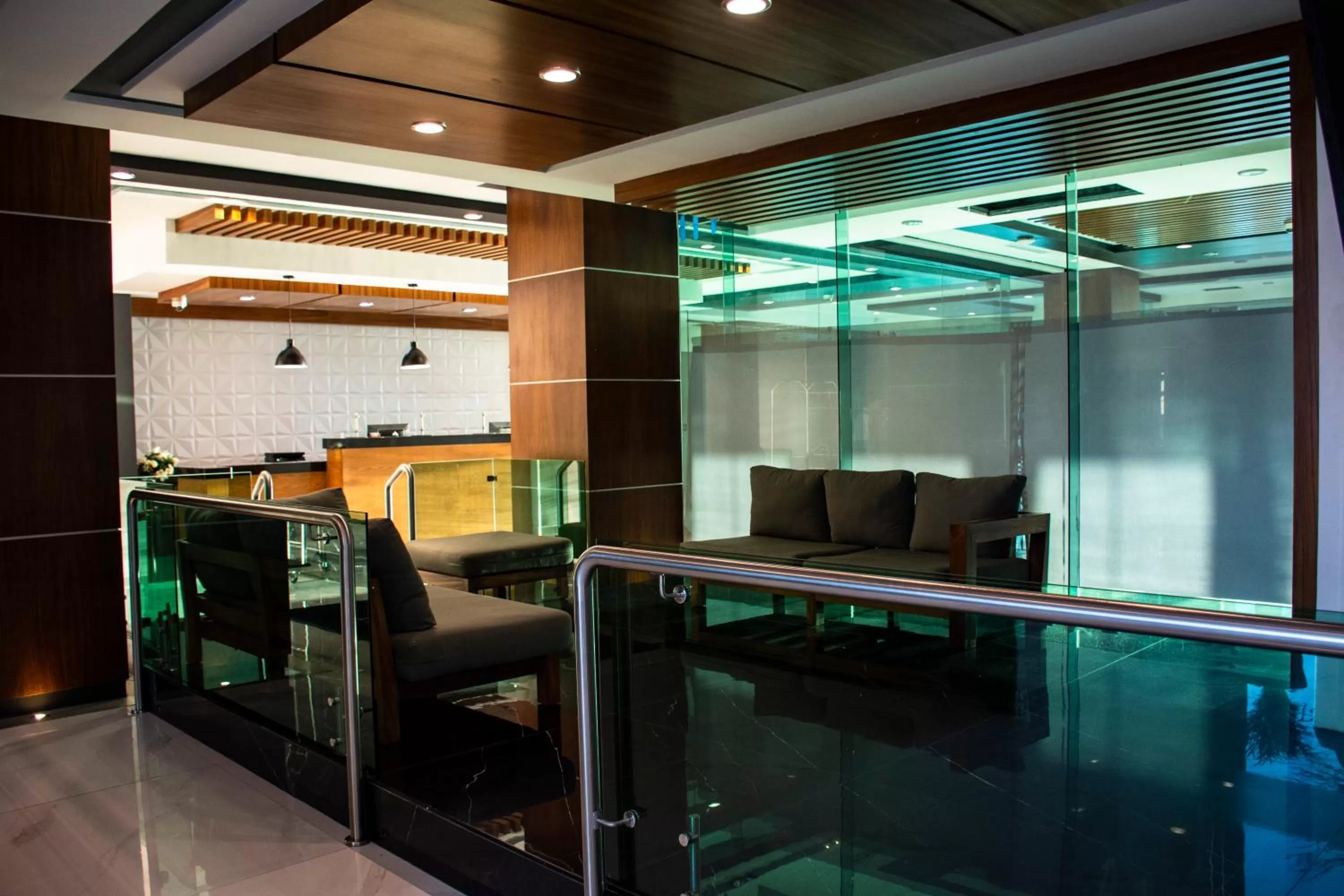 Living room in Hotel Tramamoto Mazatlan