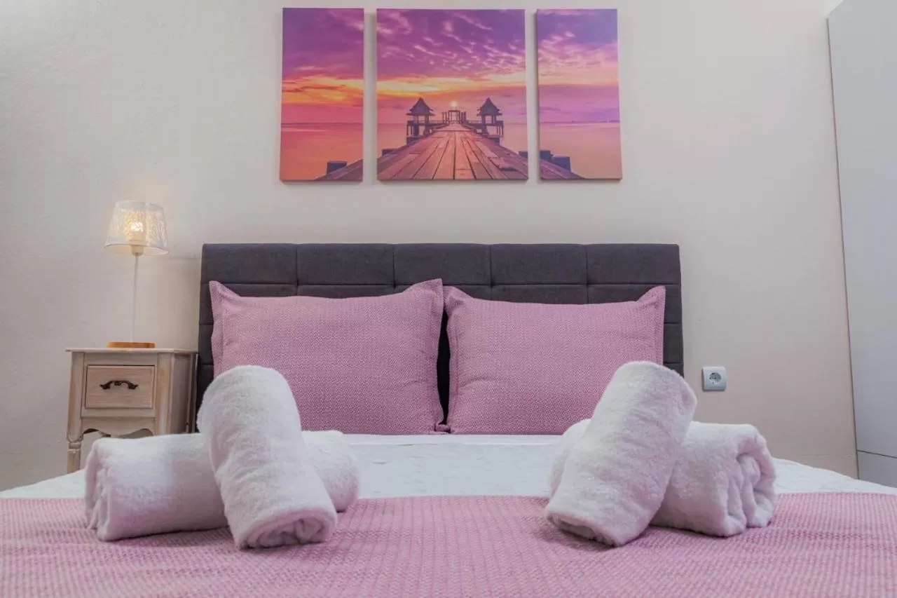 Bedroom in Aegean Blue Seaview Studios