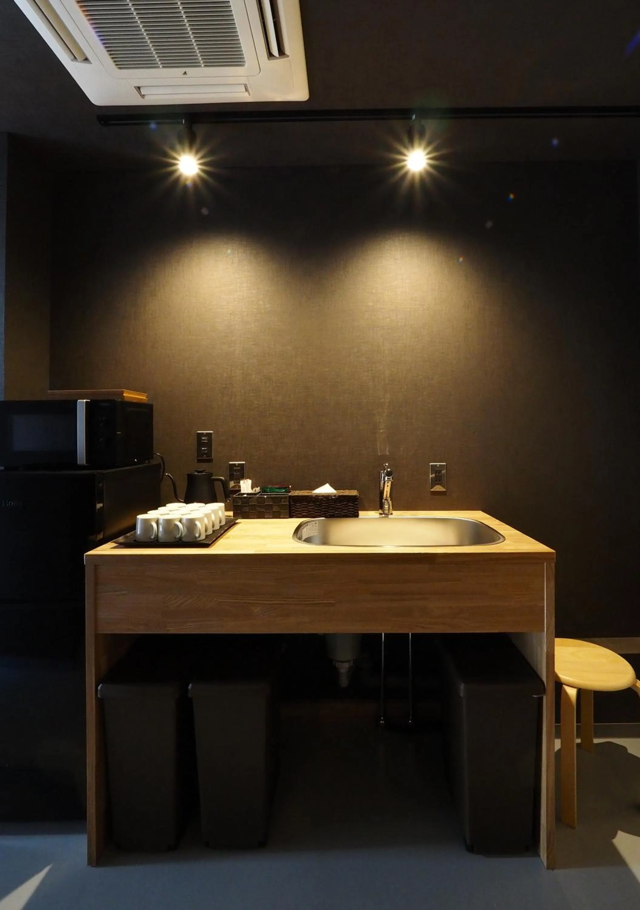 Communal kitchen in Yumoto Station Hotel MIRAHAKONE