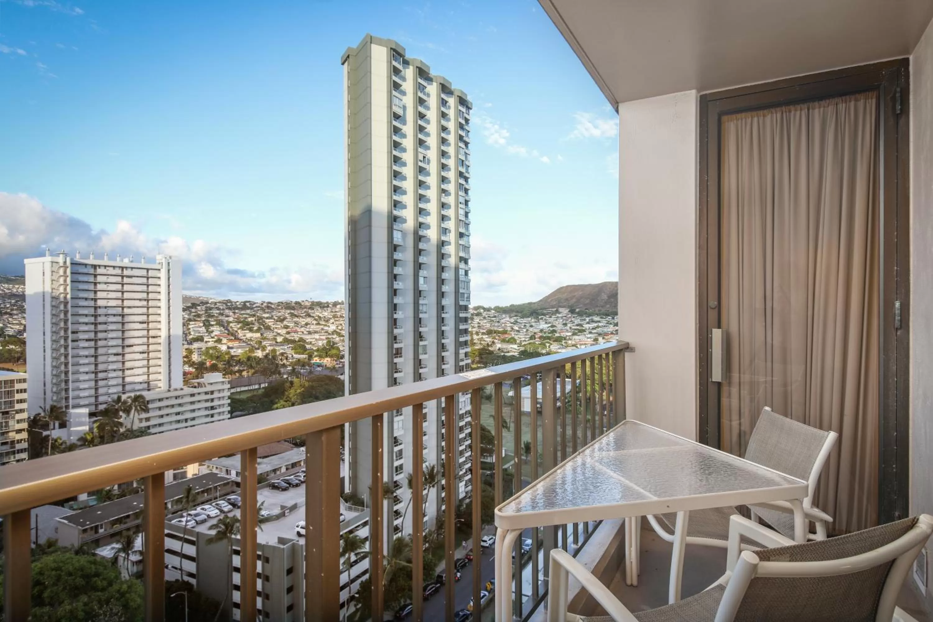 Patio in Aston Waikiki Sunset