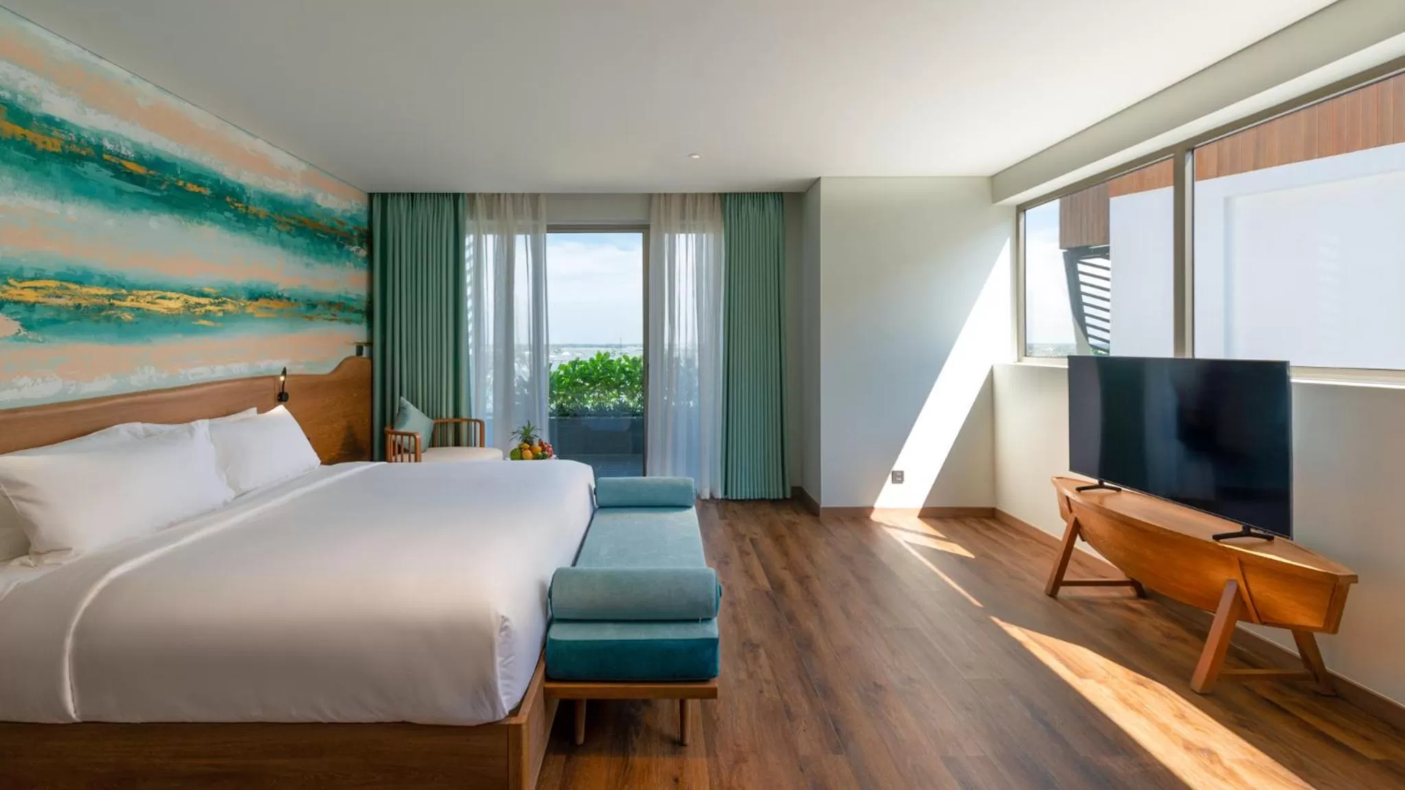 Bed in Bellerive Hoi An Resort and Spa