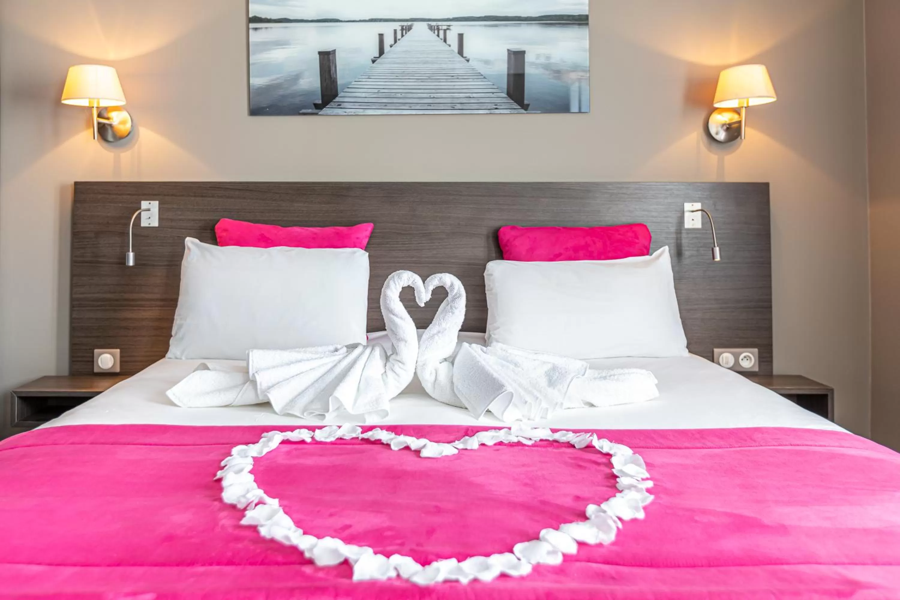 Bed in Hotel Des Dunes