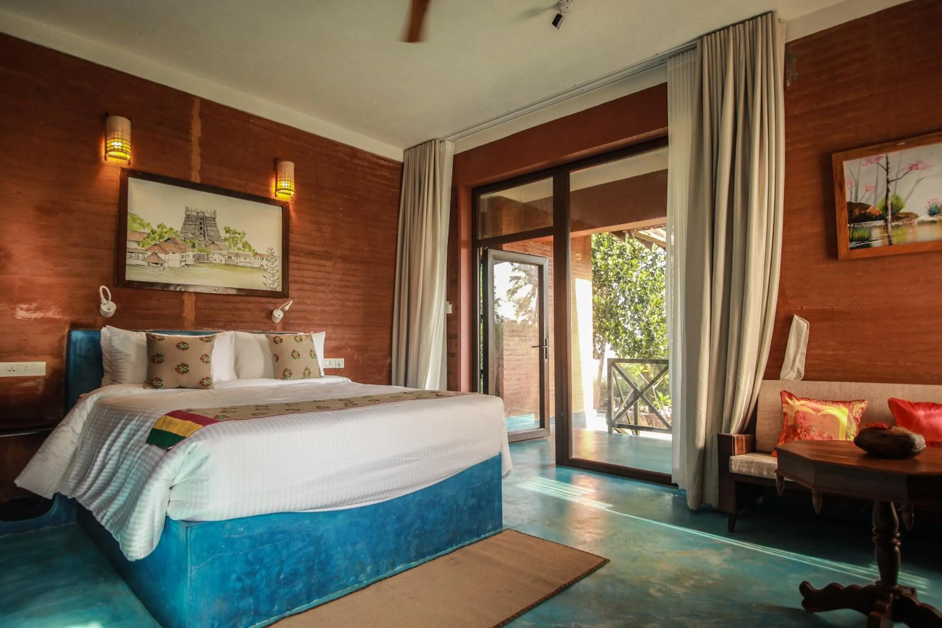 Photo of the whole room, Bed in AMARA AYURVEDA RETREAT- Overlooking Evergreen Western Ghats an ecologically sustainable living space in Kovalam