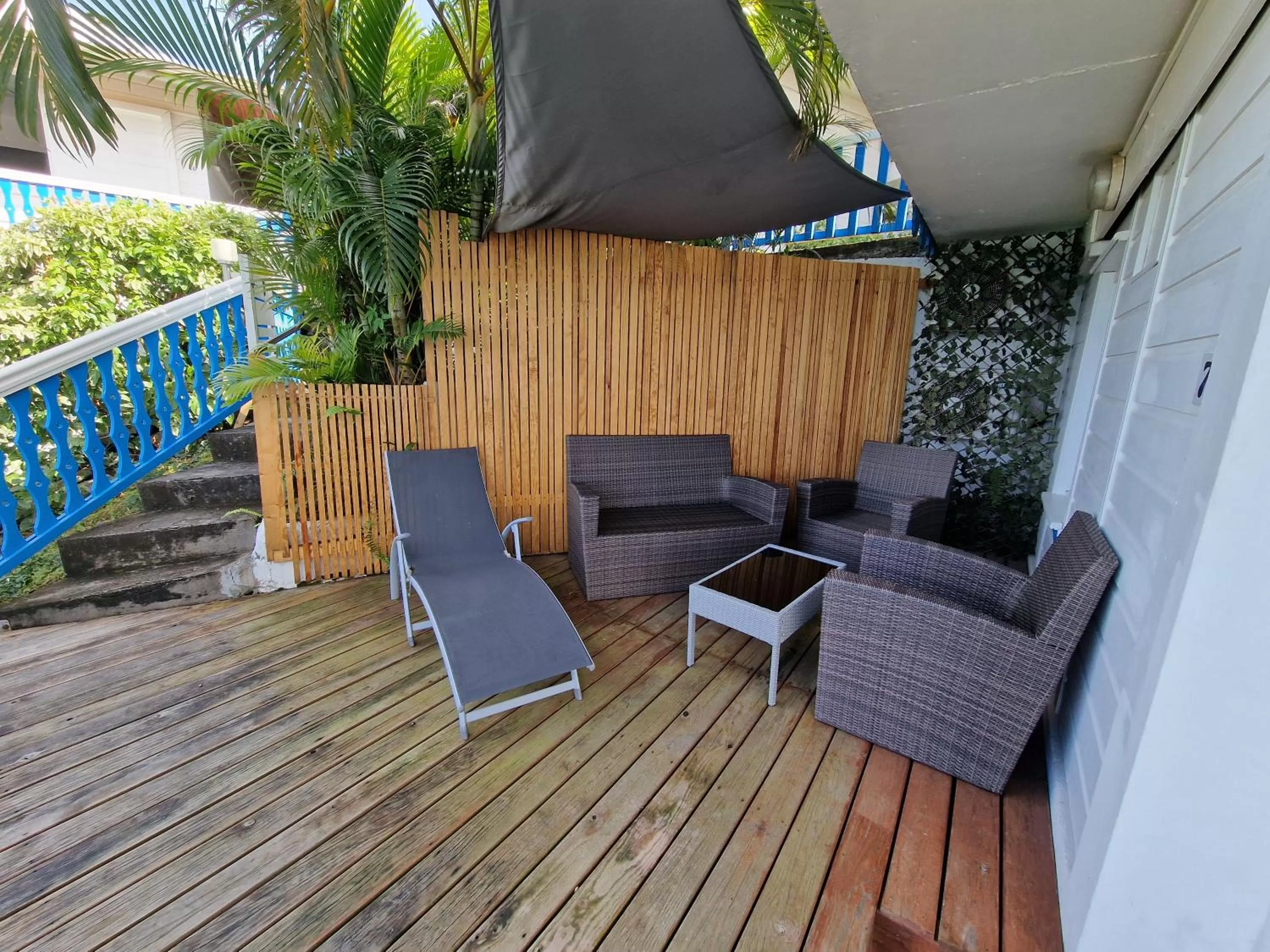 Patio in Hotel Le Manguier