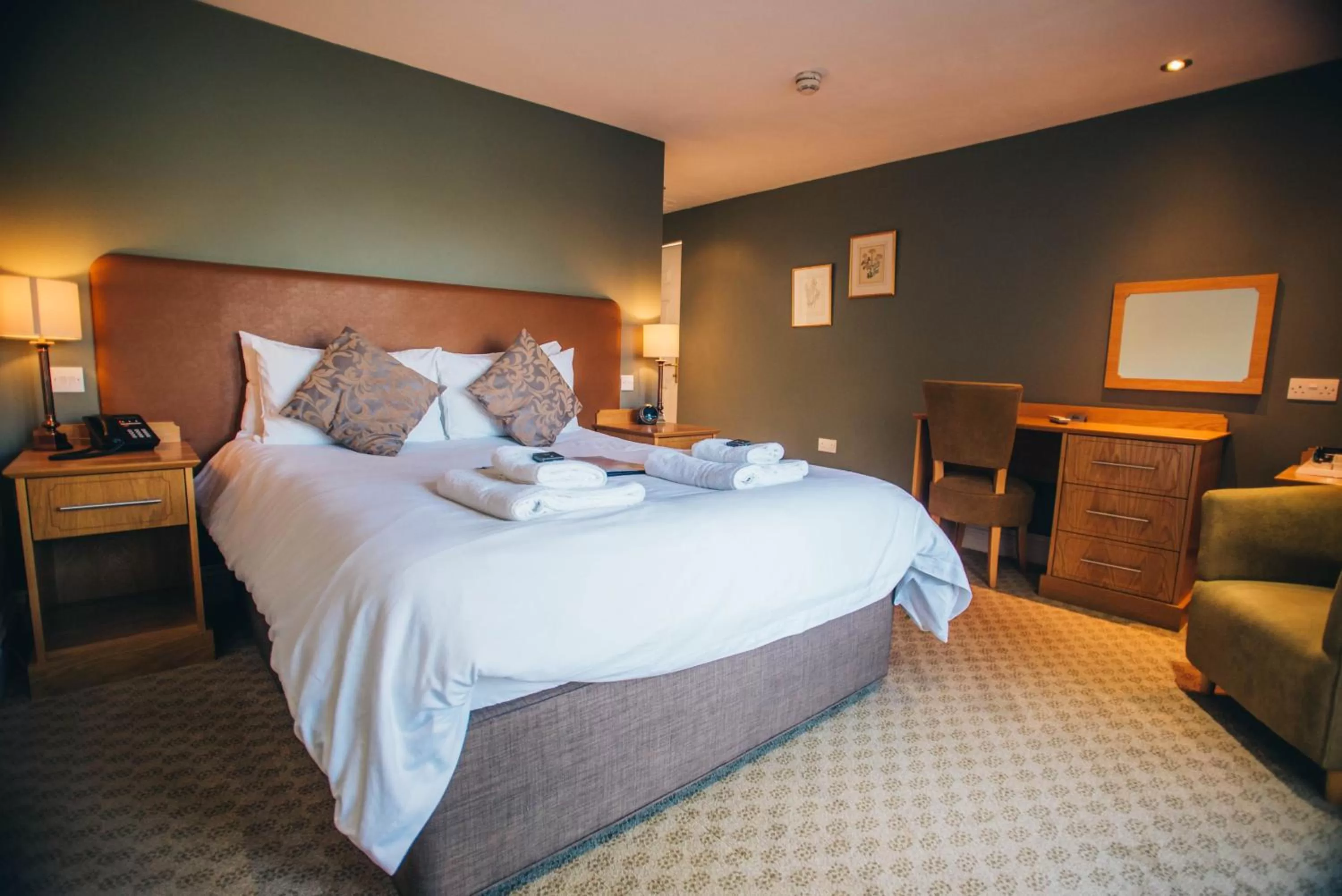 Bed in Tynycornel Hotel