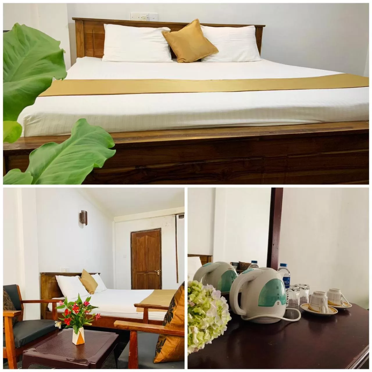 Bed in Golden King Guest