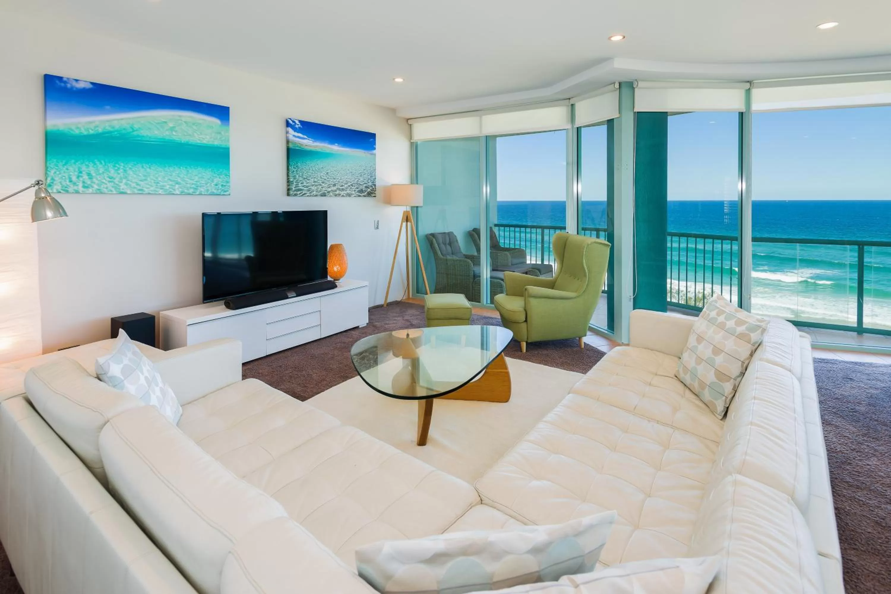 Living room in The Waterford on Main Beach