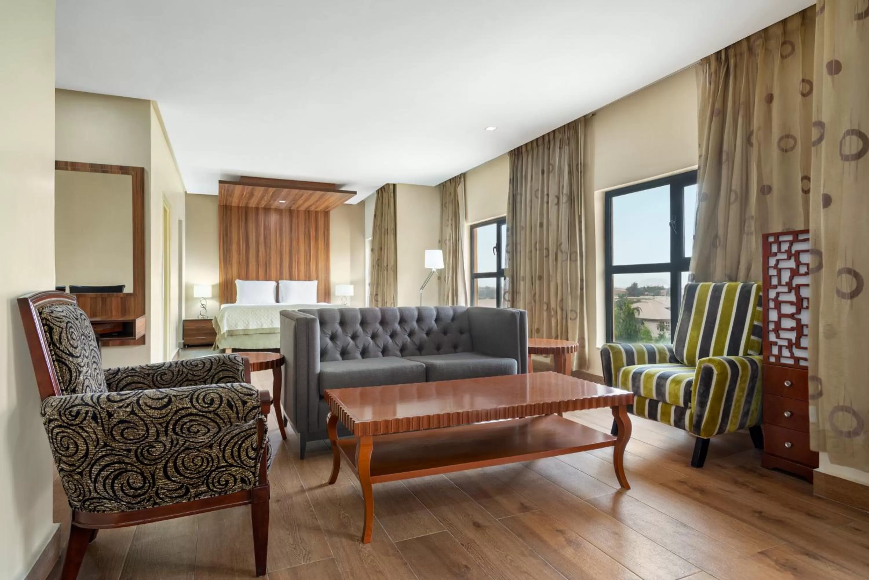 Living room in Hawthorn Suites by Wyndham Abuja