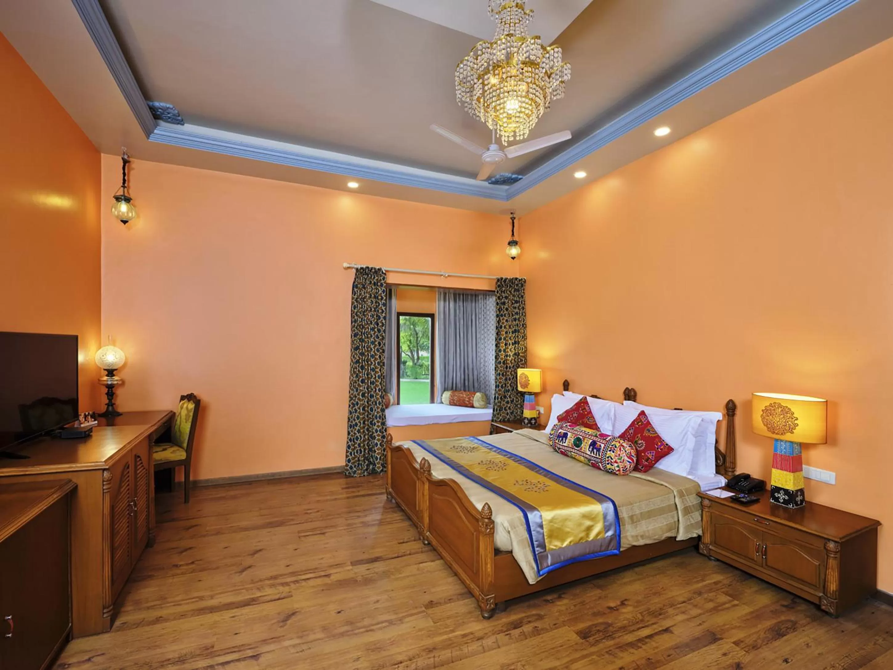 Bedroom, Bed in jüSTa Rajputana Resort & Convention Centre, Udaipur