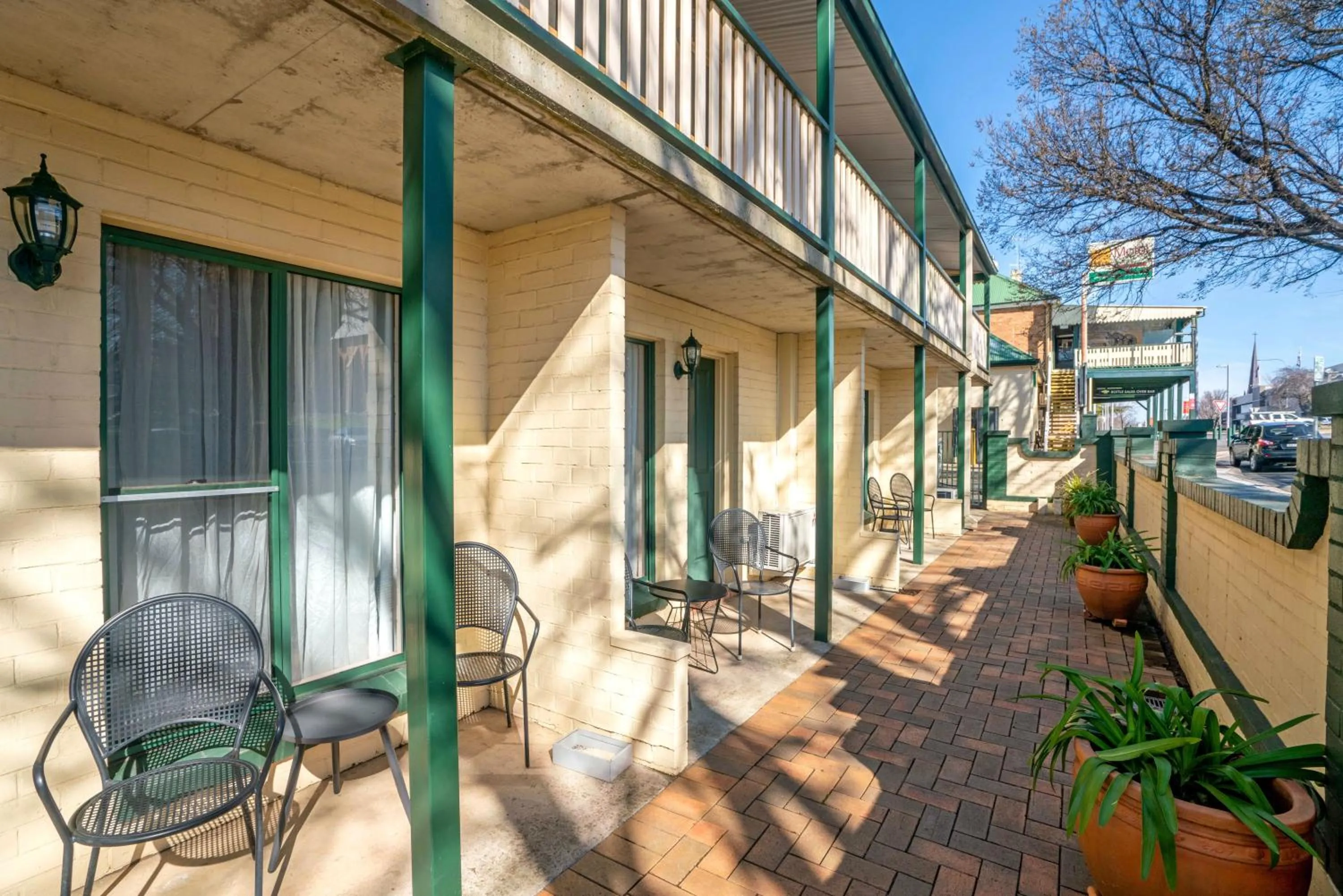 Patio in Town Square Motel