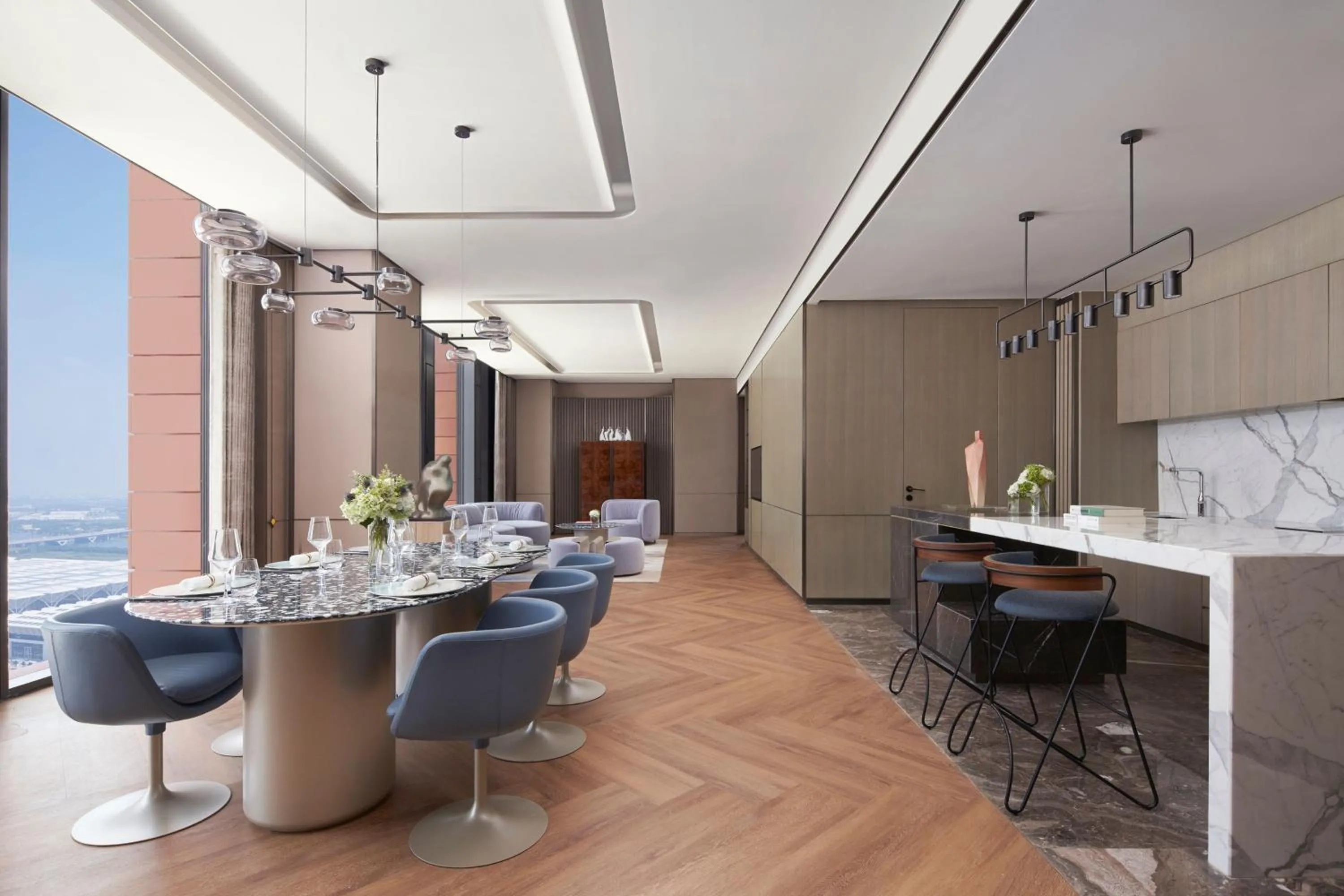 Living room in Tianjin Marriott Hotel National Convention and Exhibition Center