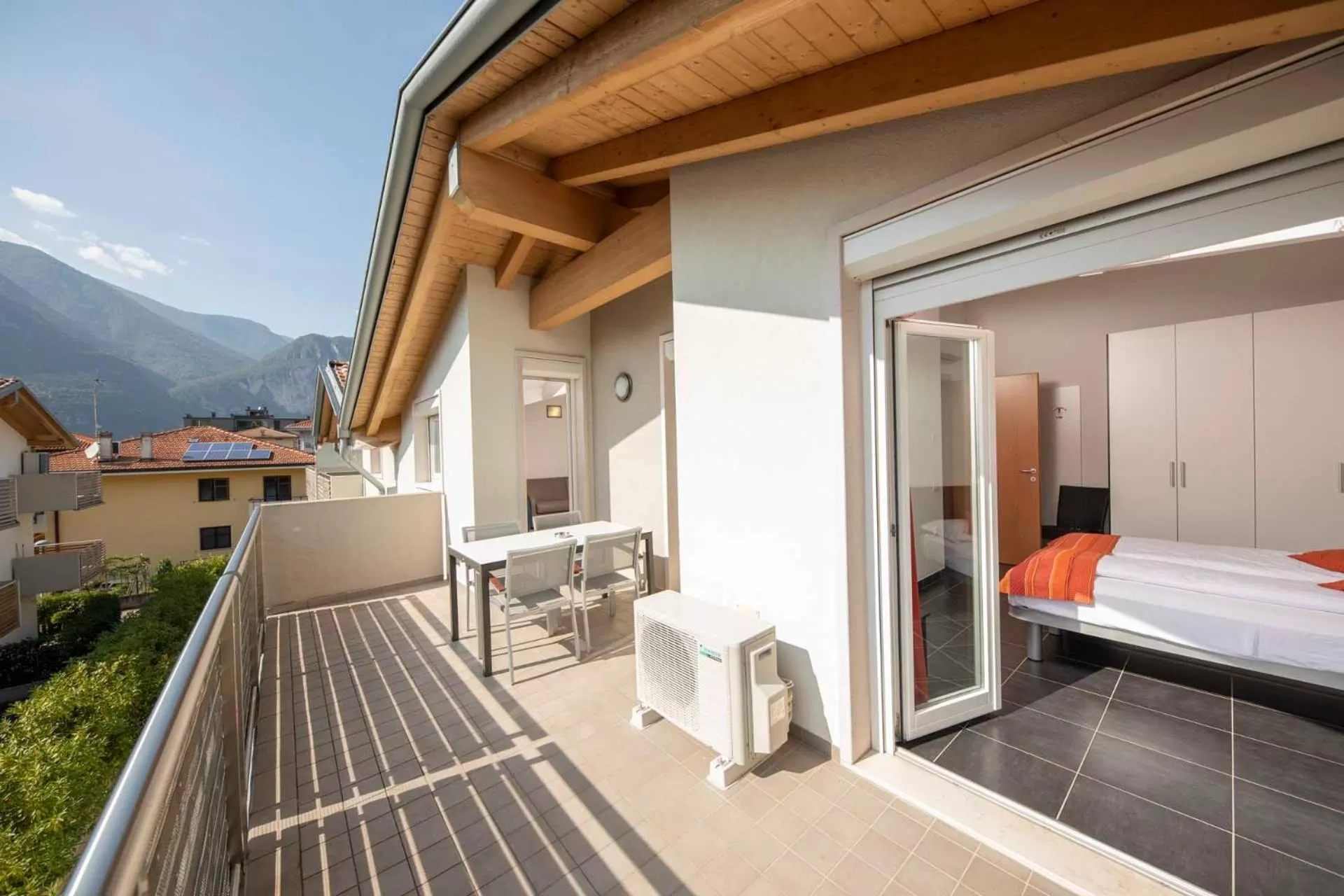 Patio, Bed in 4 Limoni Apartment Resort