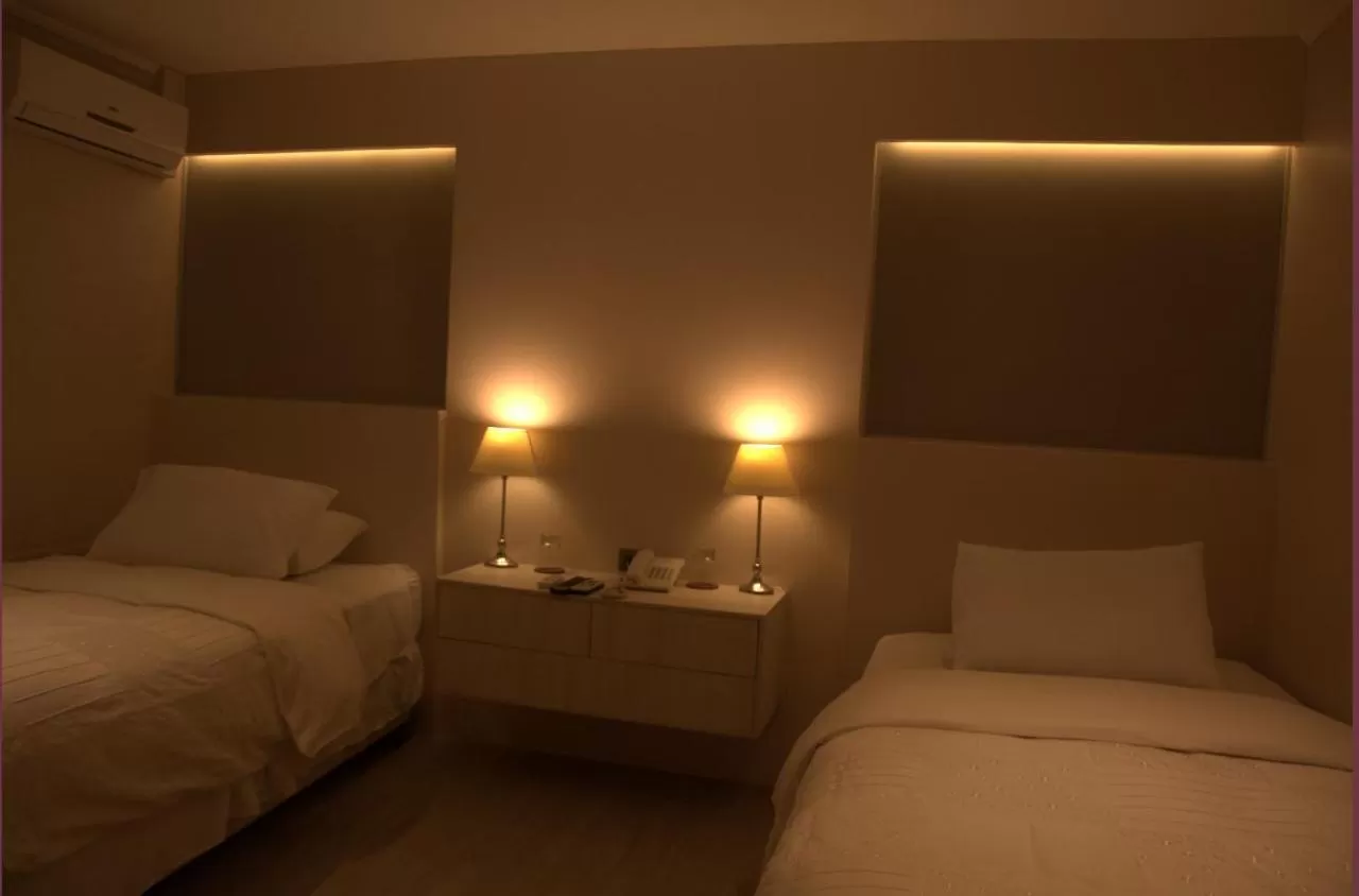 Bed in Hotel Puerto de Vega