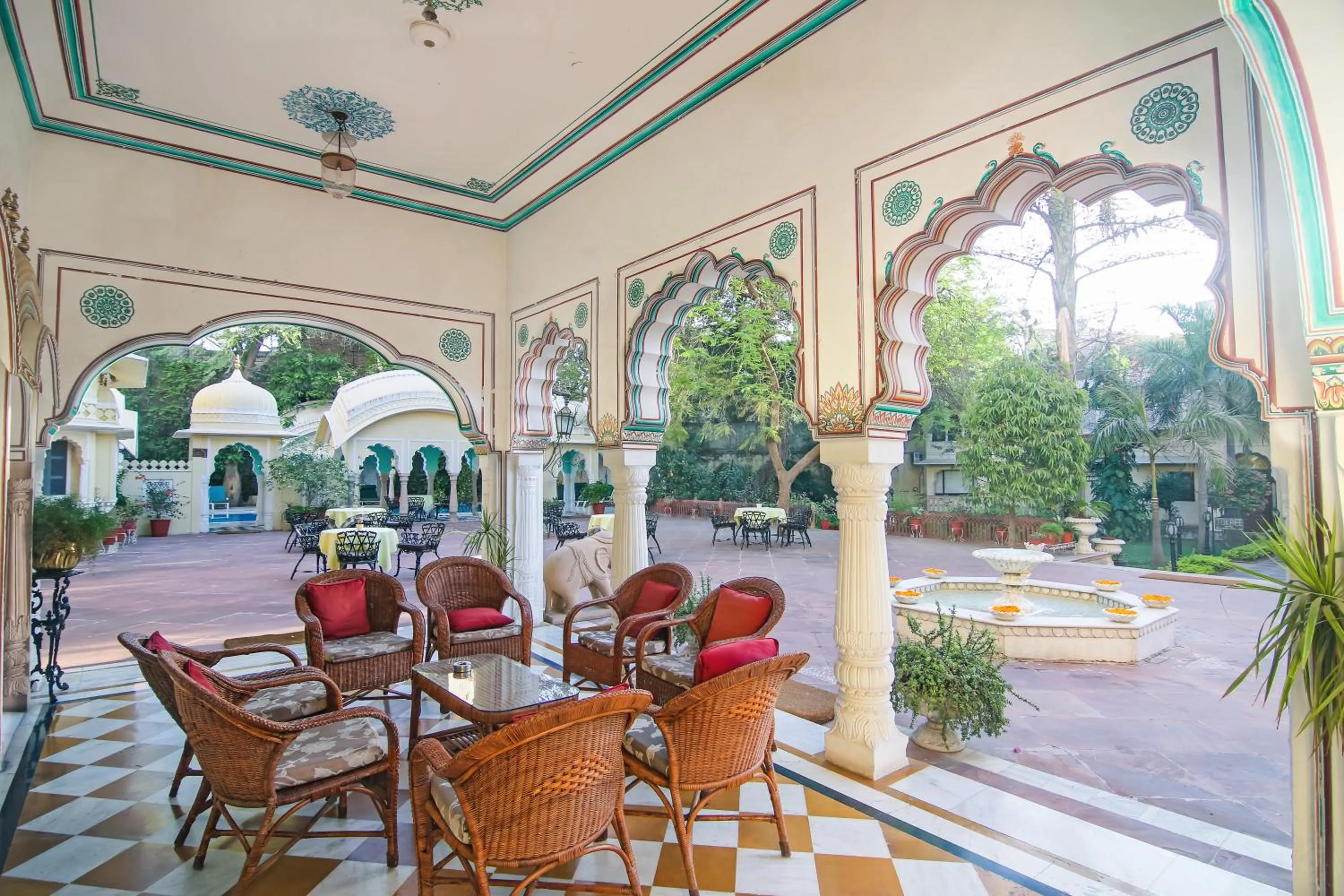 Patio in Alsisar Haveli - Heritage Hotel