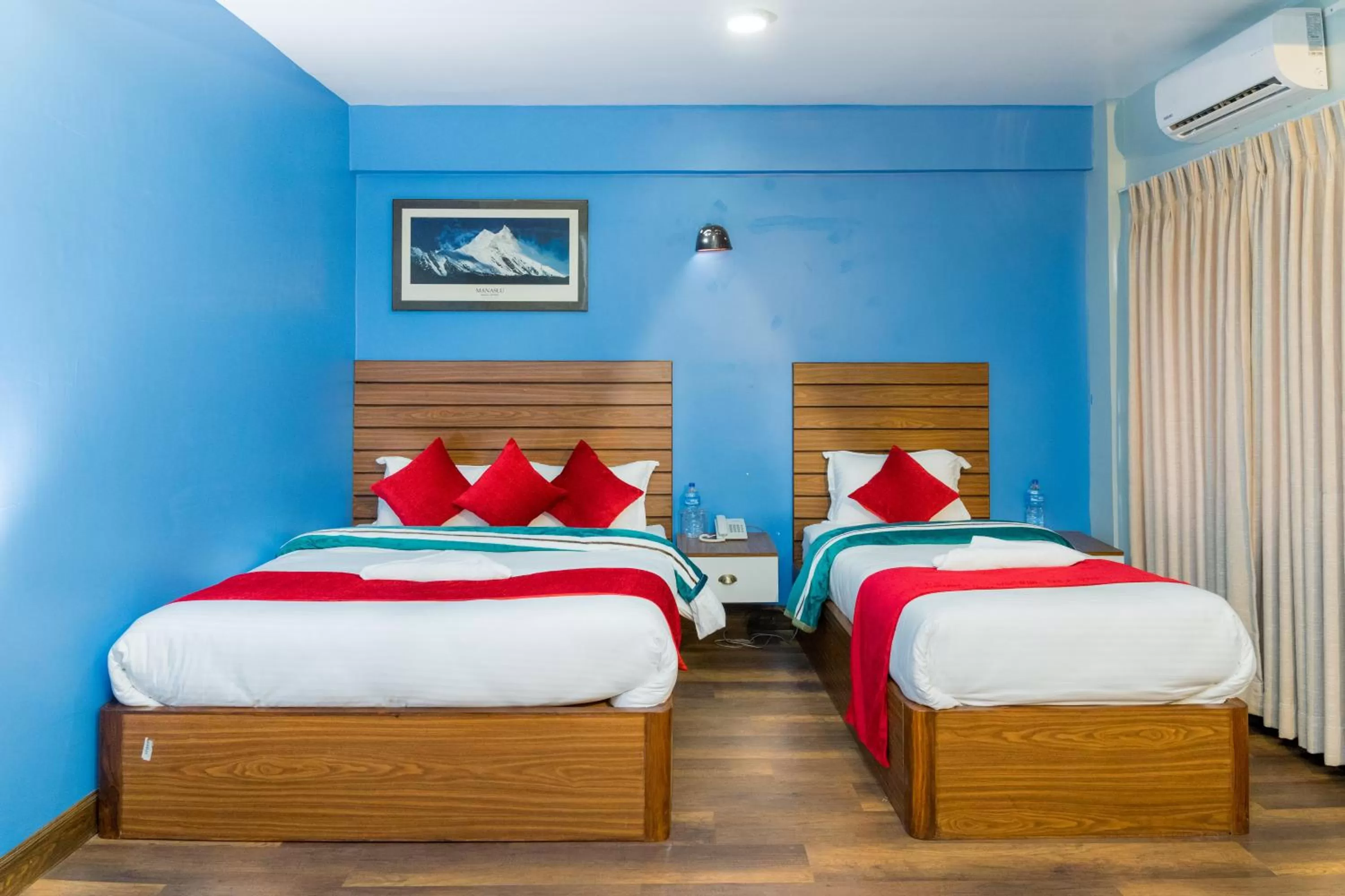 Bed in Hotel Nepal Bhumi