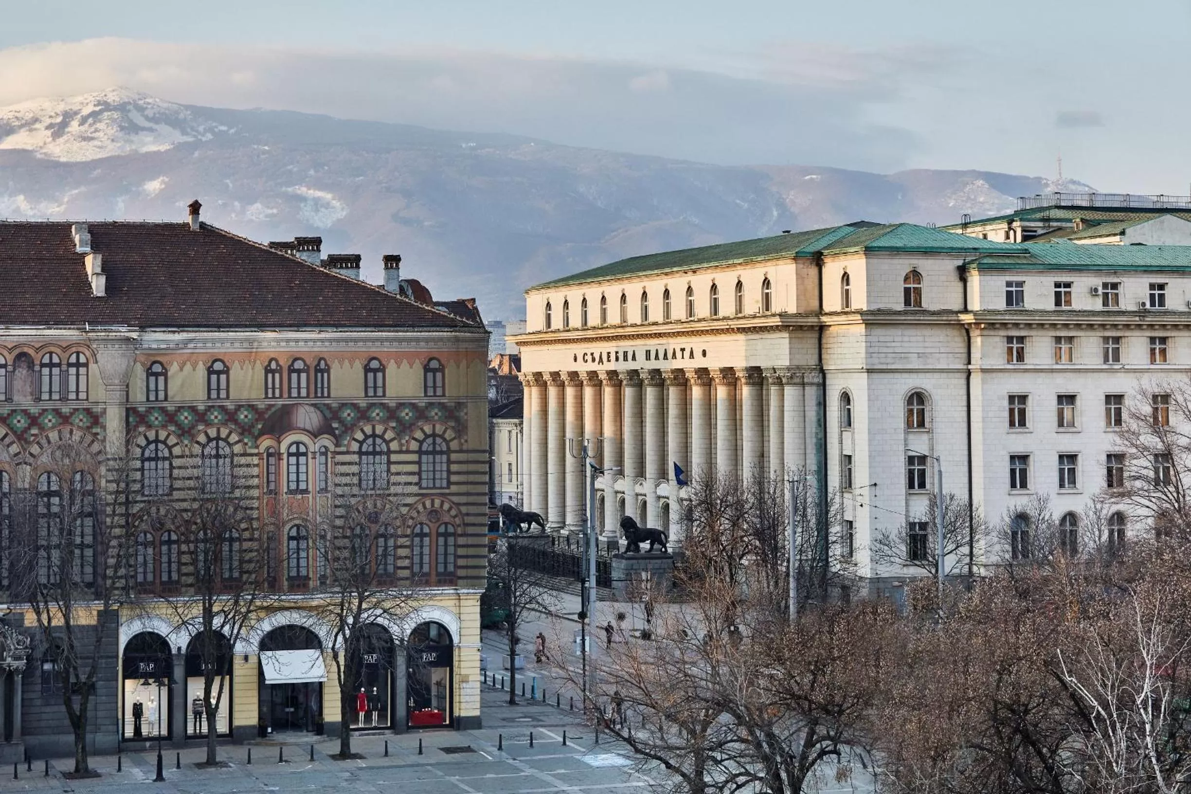 City view in Sofia Balkan Palace