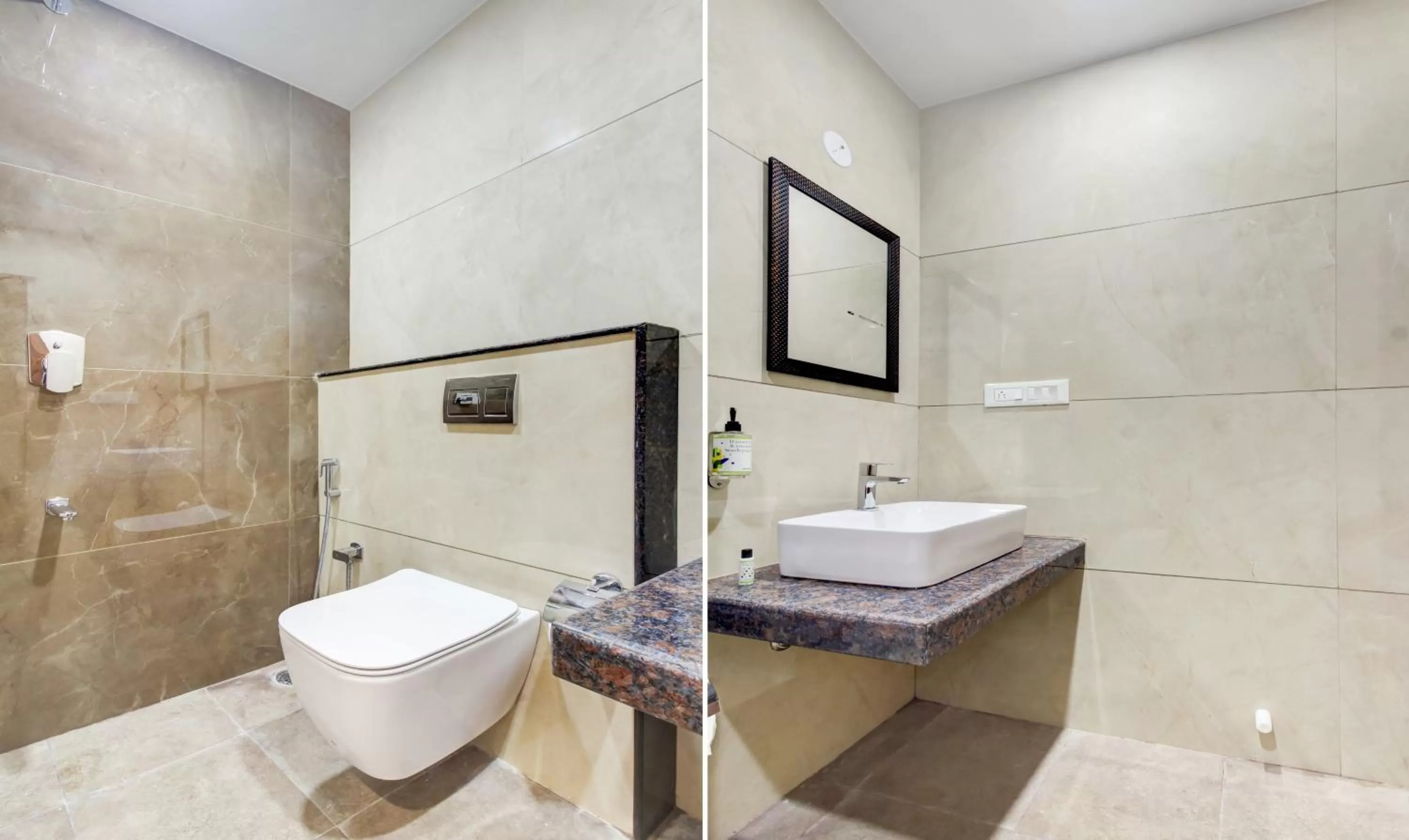 Bathroom in Treebo The Meridian, 10 Mins To Mahatma Gandhi Park