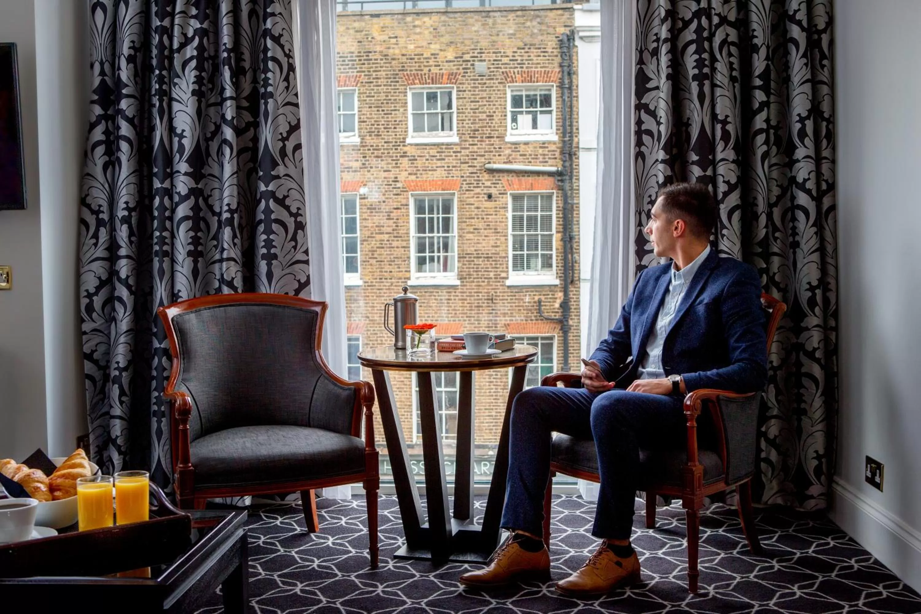 Living room in The Rathbone Hotel, Fitzrovia
