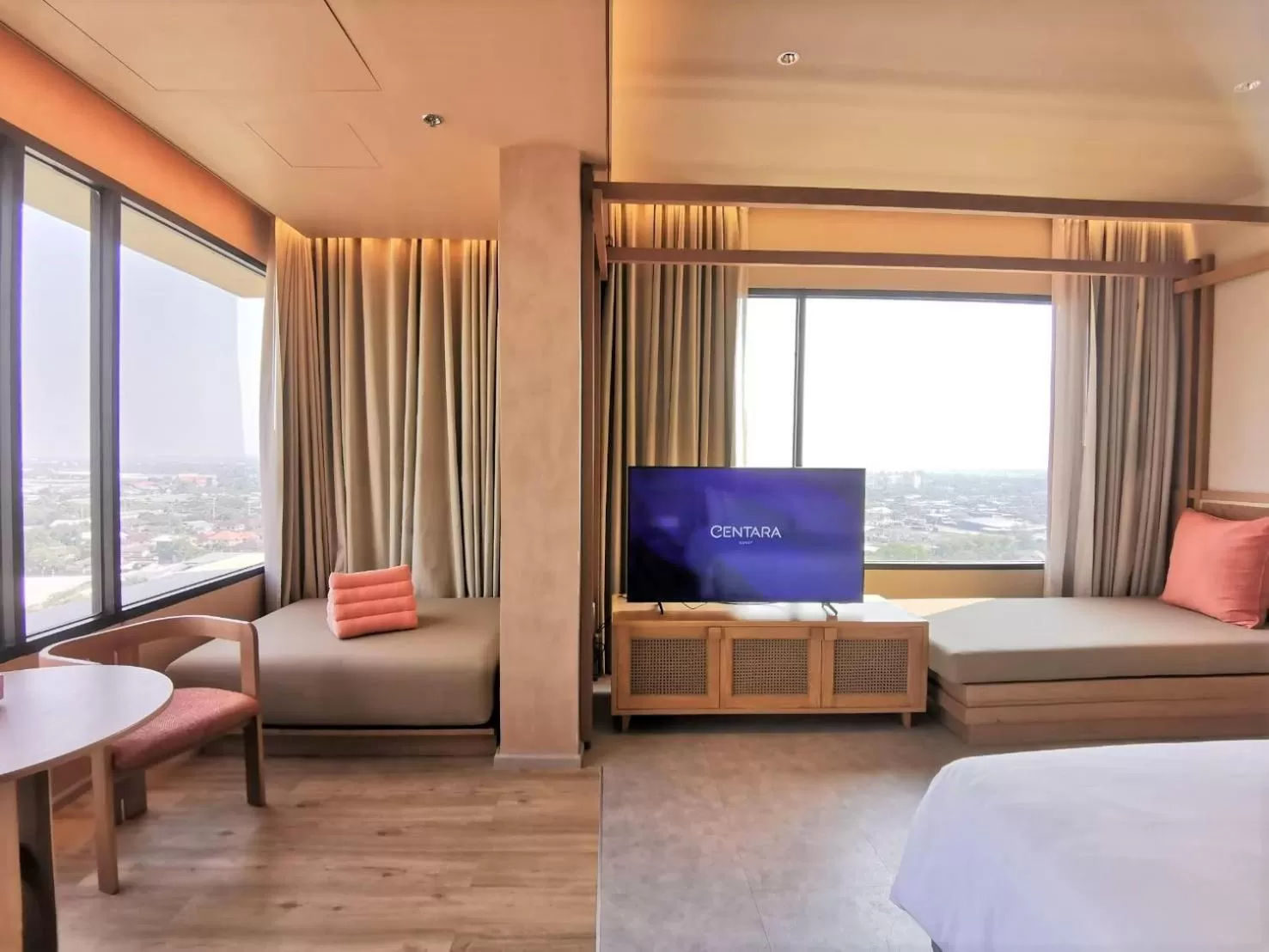 Seating area, Bed in Centara Korat