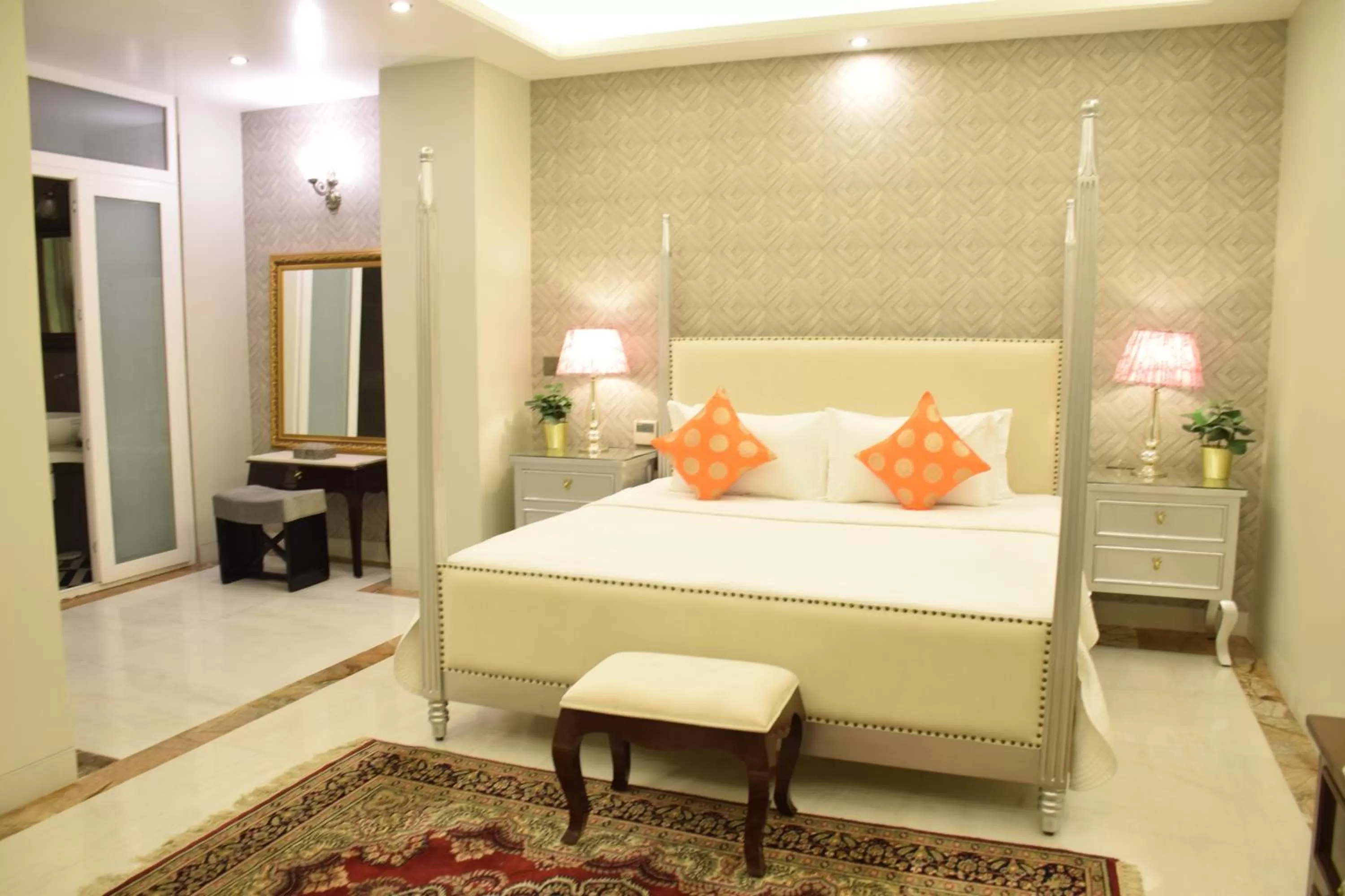 Photo of the whole room, Bed in Dileep Kothi - A Royal Boutique Luxury Suites in Jaipur