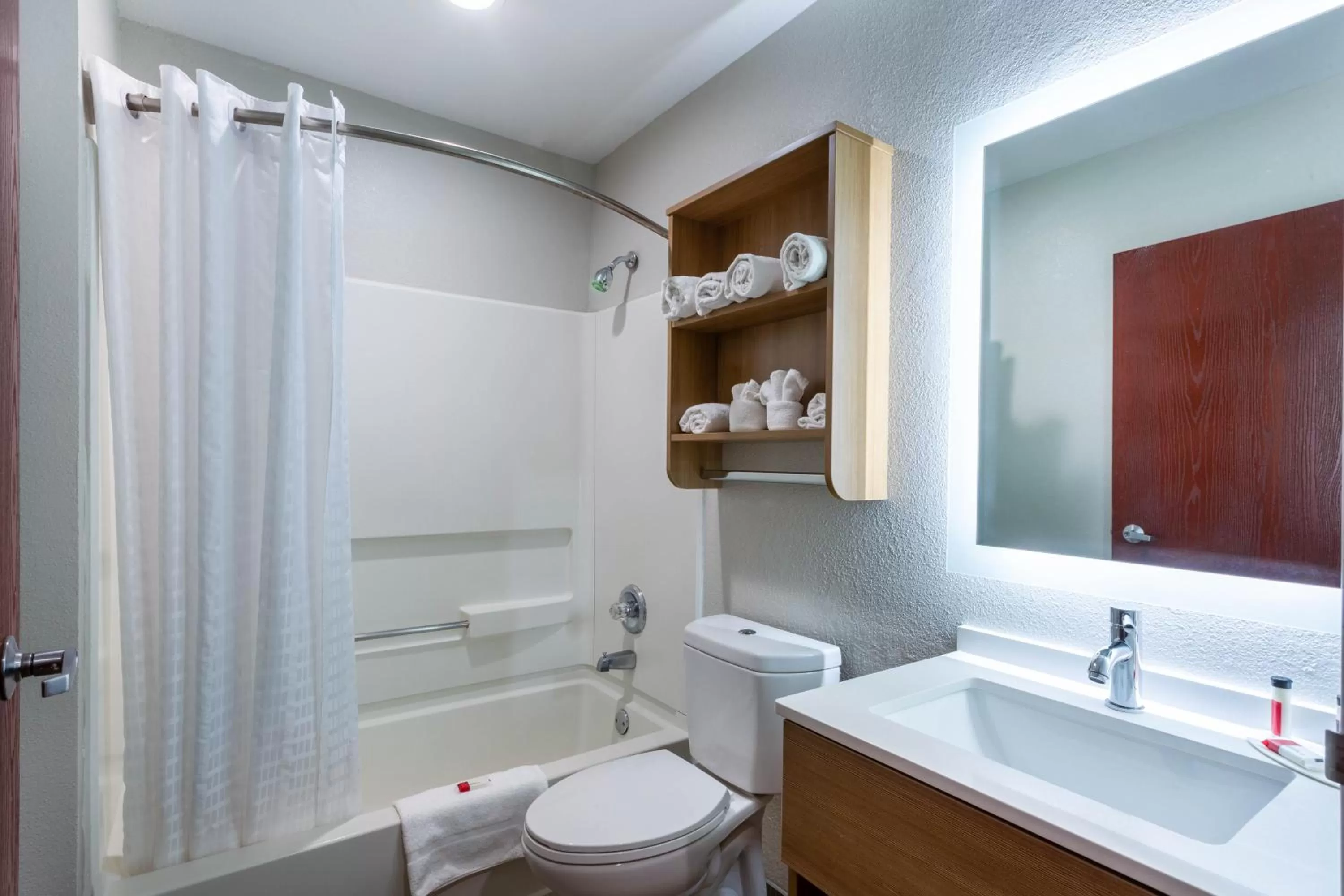 Shower in Microtel Inn & Suites by Wyndham Burlington