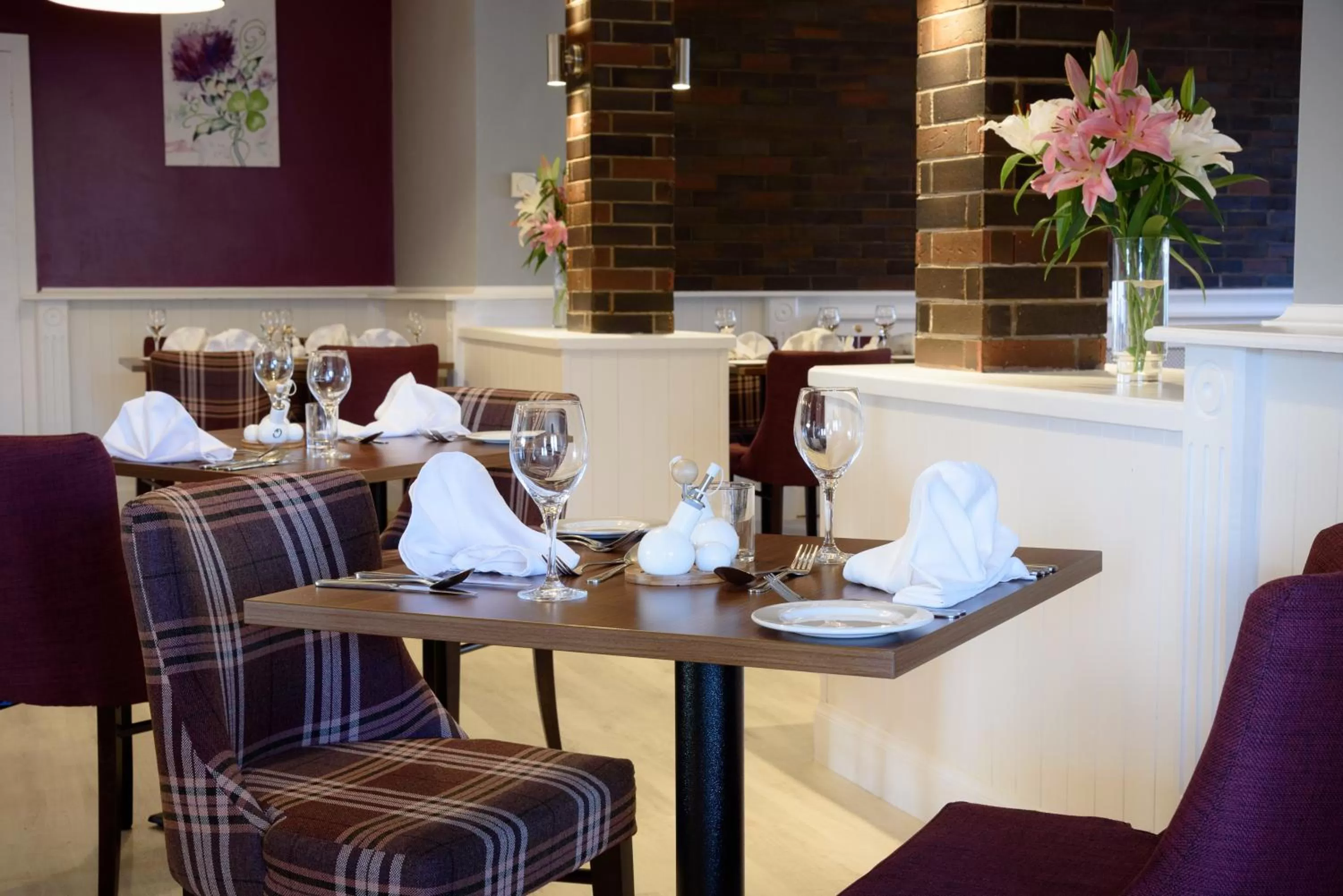 Dining area in The Crown Hotel