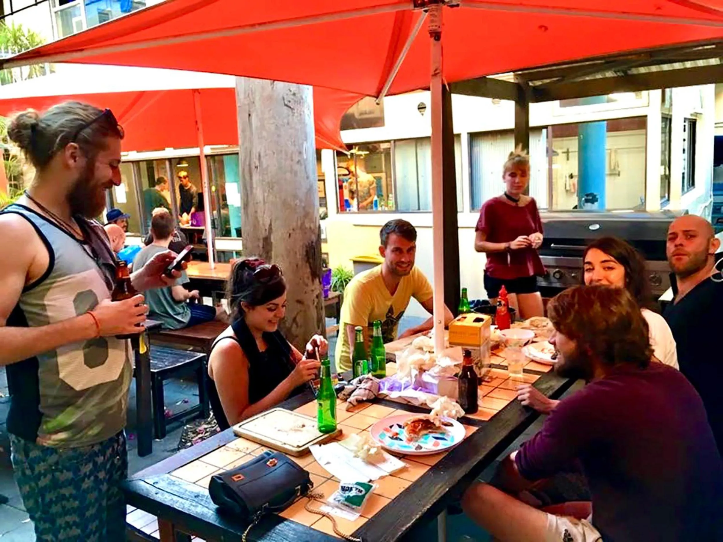 Lunch in Original Backpackers