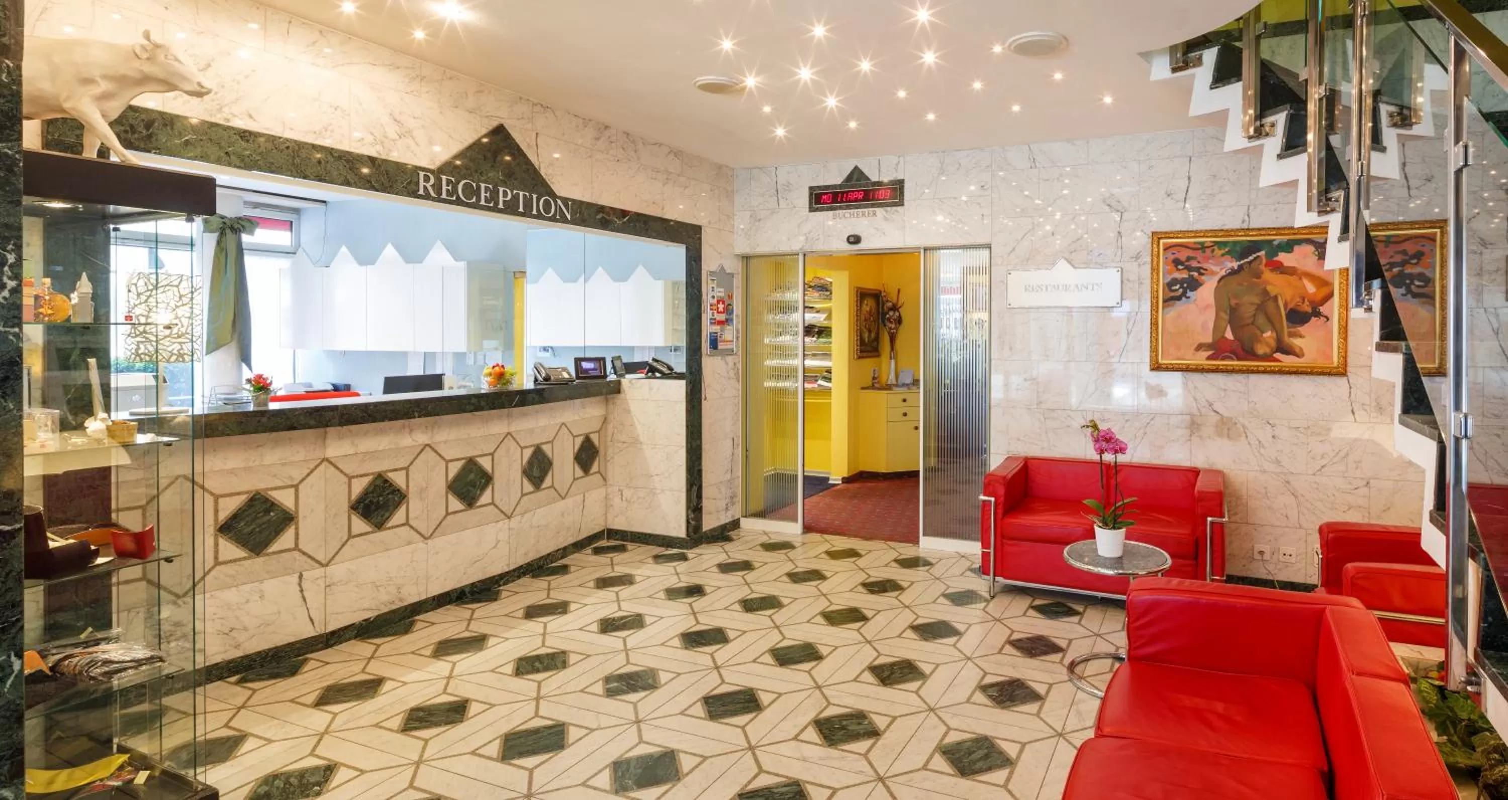Lobby or reception in Hotel Luzernerhof