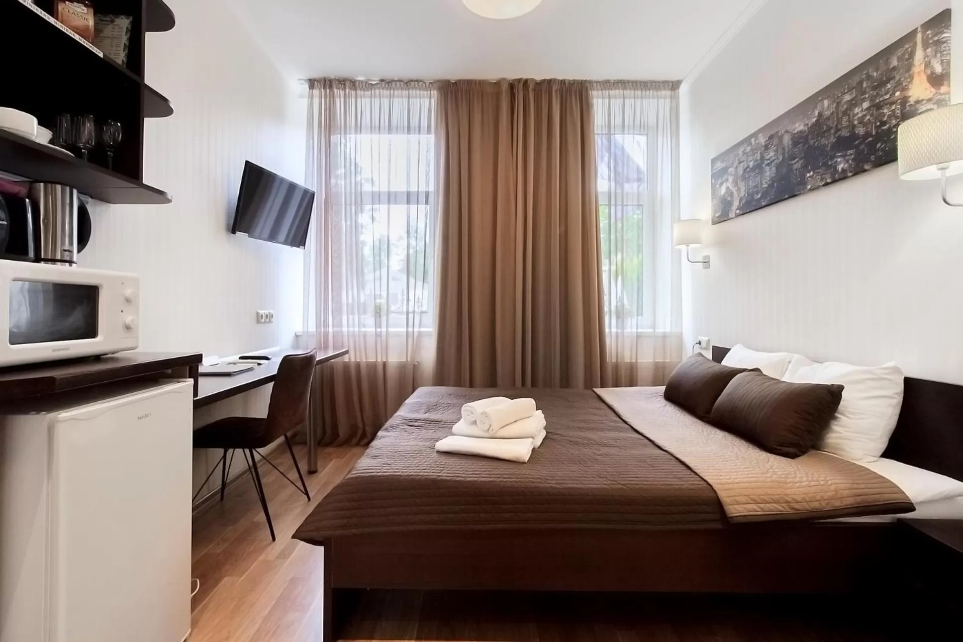 TV and multimedia, Bed in RIGAAPARTMENT SONADA Self-Service Aparthotel - Private Parking