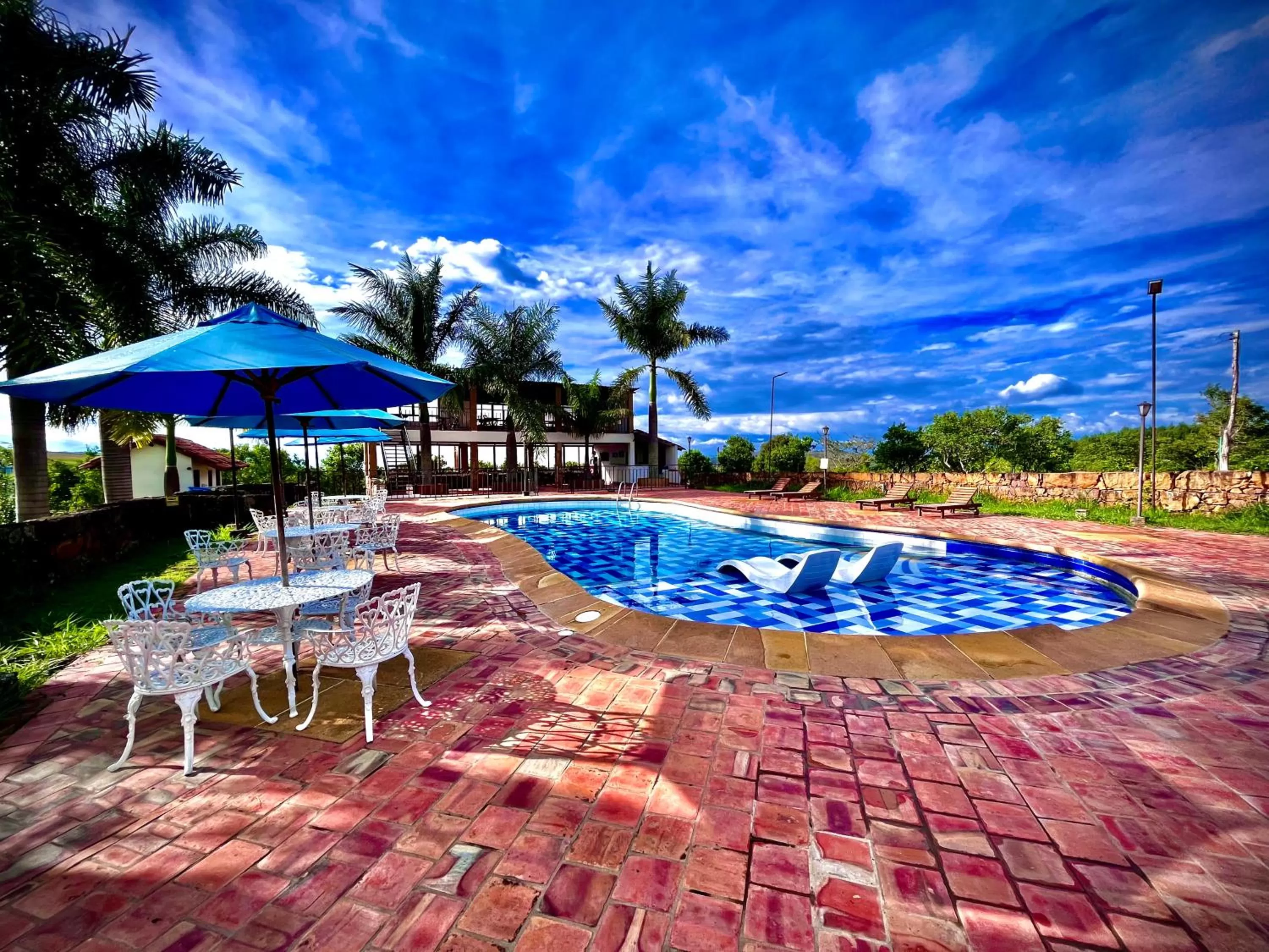 Swimming pool in Hotel Finca Buenos Aires Barichara