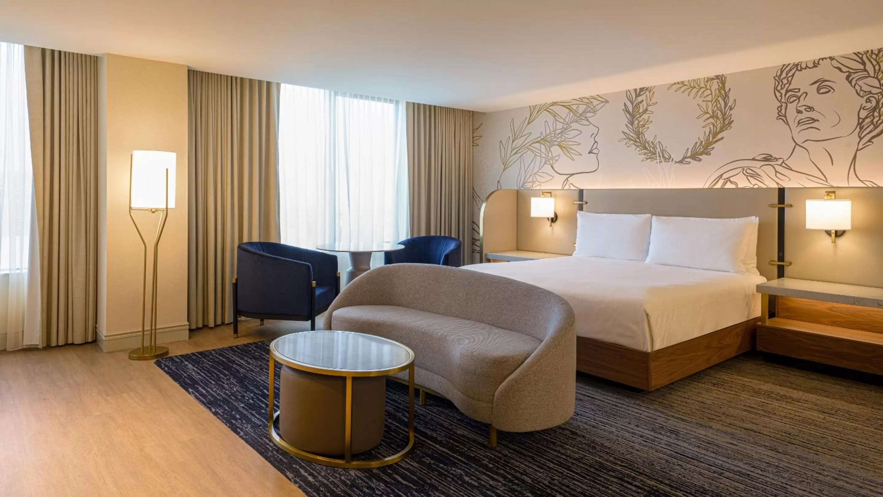 Bedroom, Bed in Caesars Atlantic City, A Caesars Destination