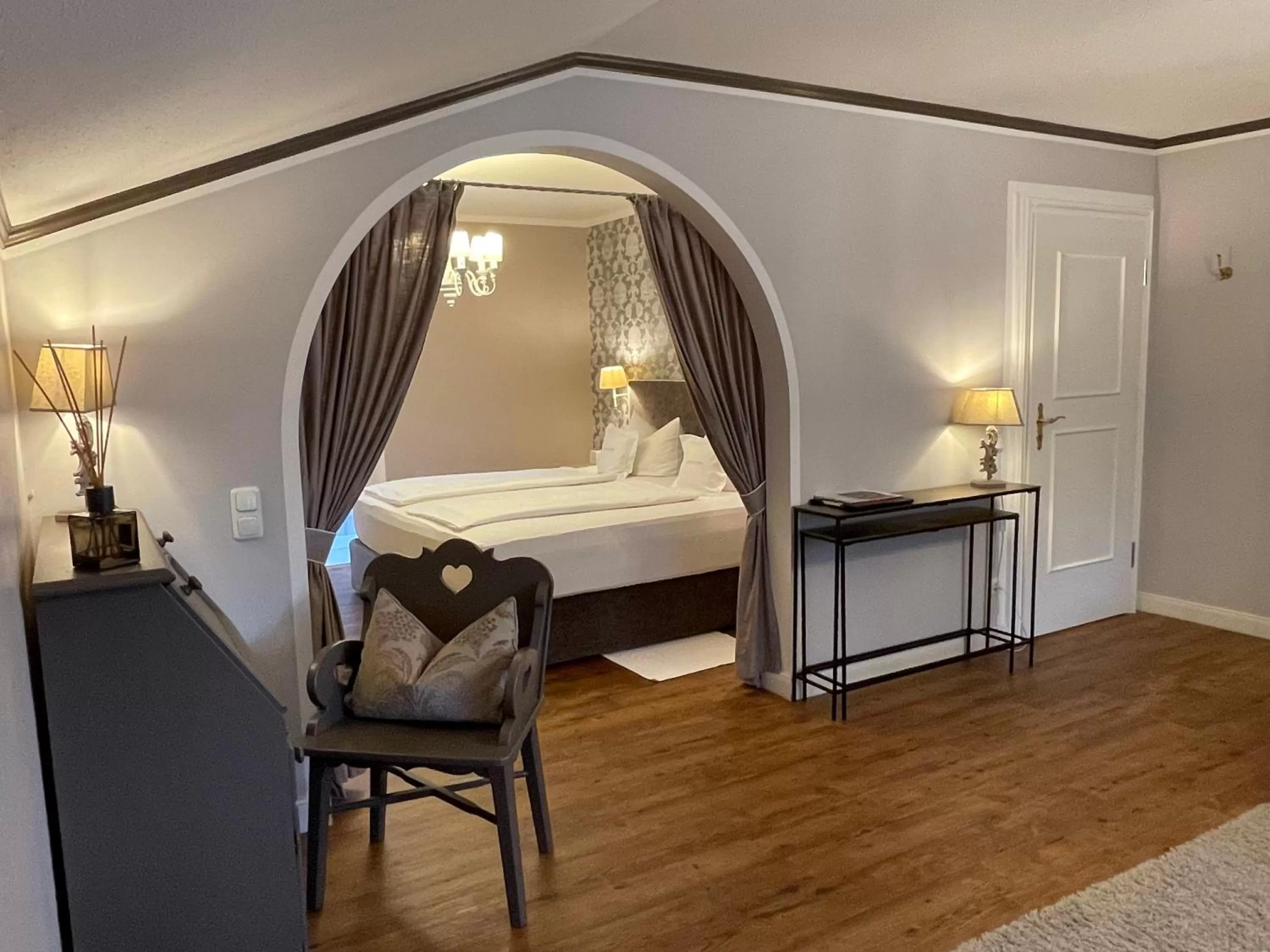 Bedroom, Bed in Bio Design Boutique Landhaus St Georg