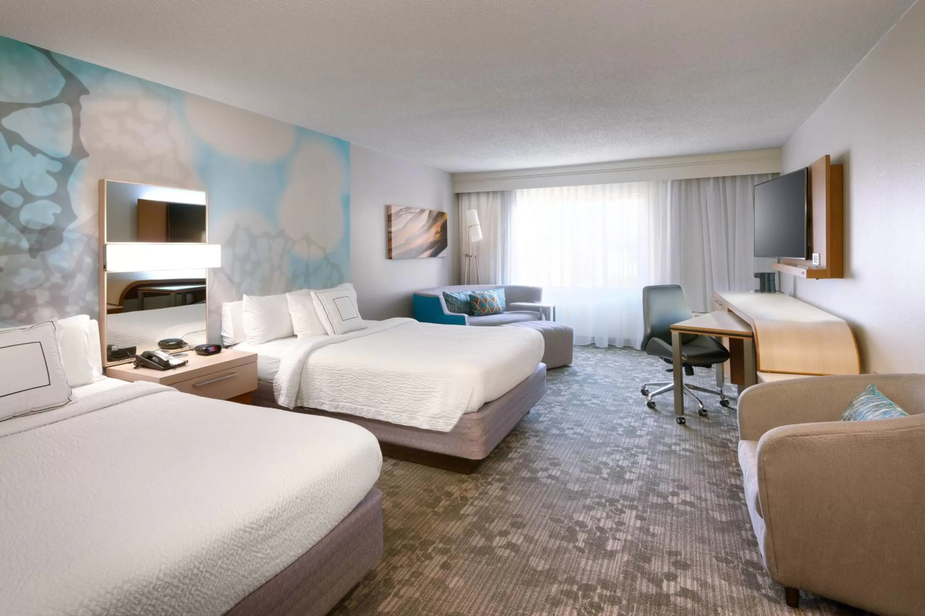 Queen Room with Two Queen Beds - Hearing Accessible in Courtyard by Marriott Oklahoma City Northwest
