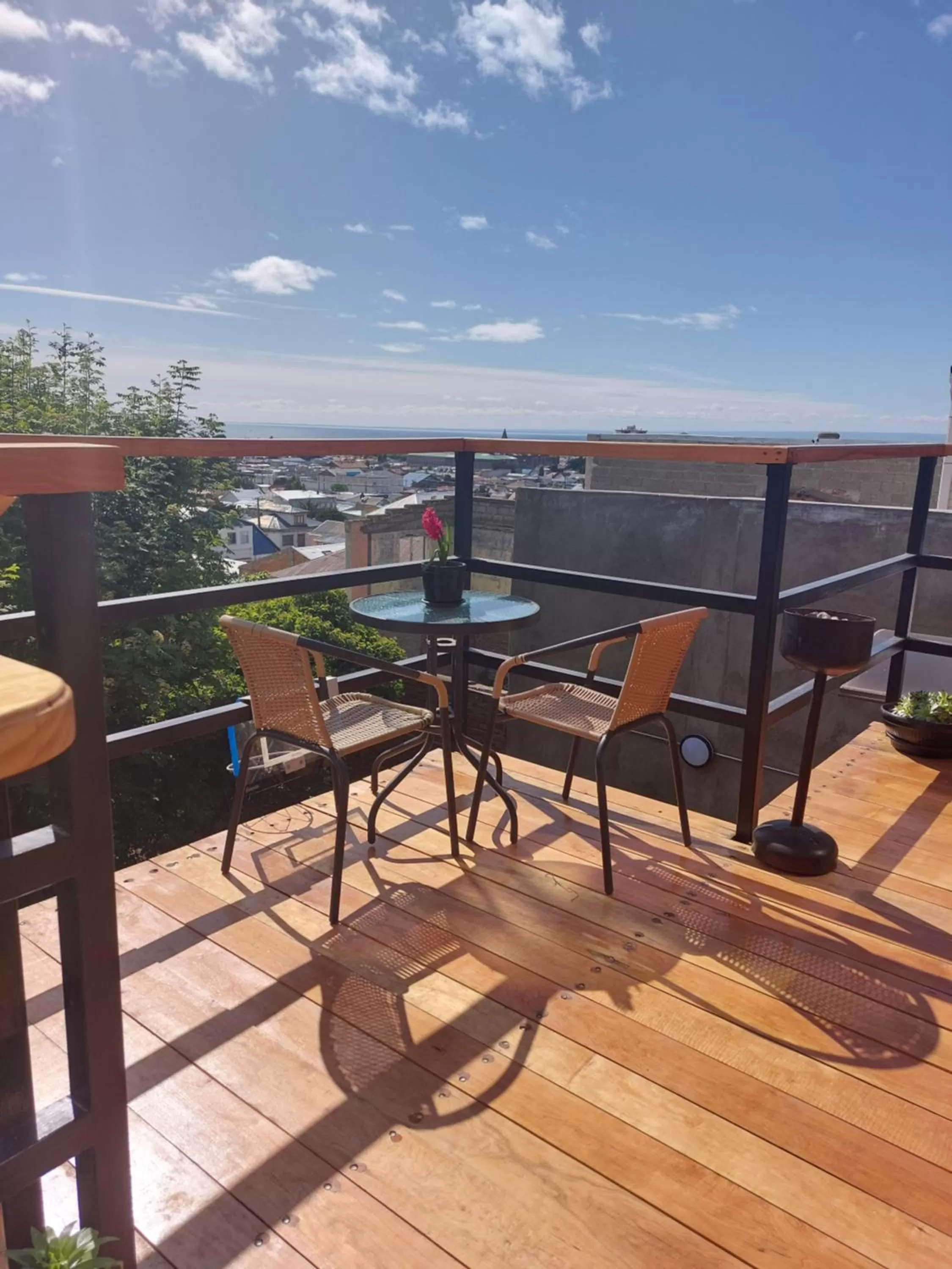 Patio, Balcony/Terrace in Hostal Buenavista Patagonia