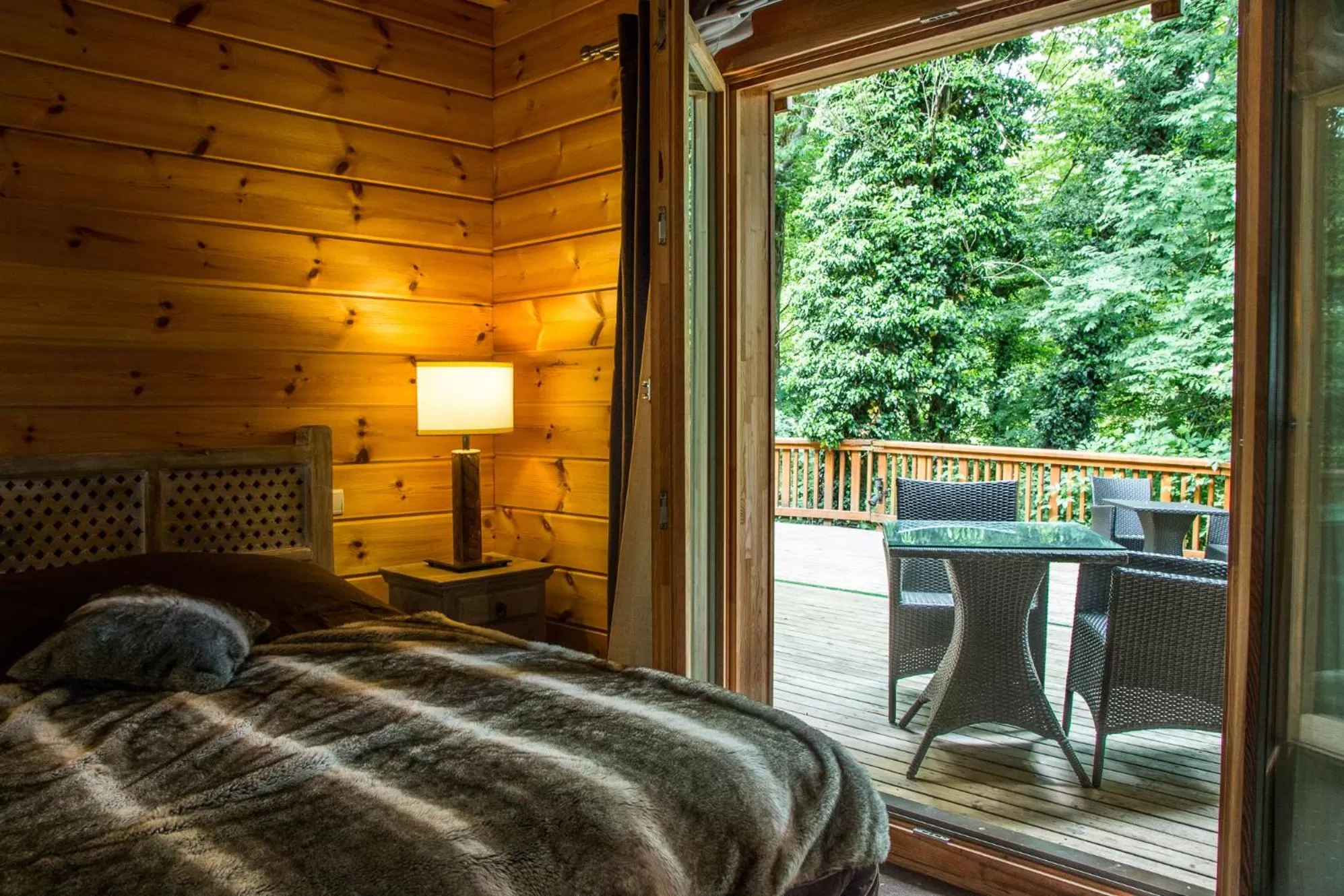 Balcony/Terrace, Bed in L'Etable Gourmande