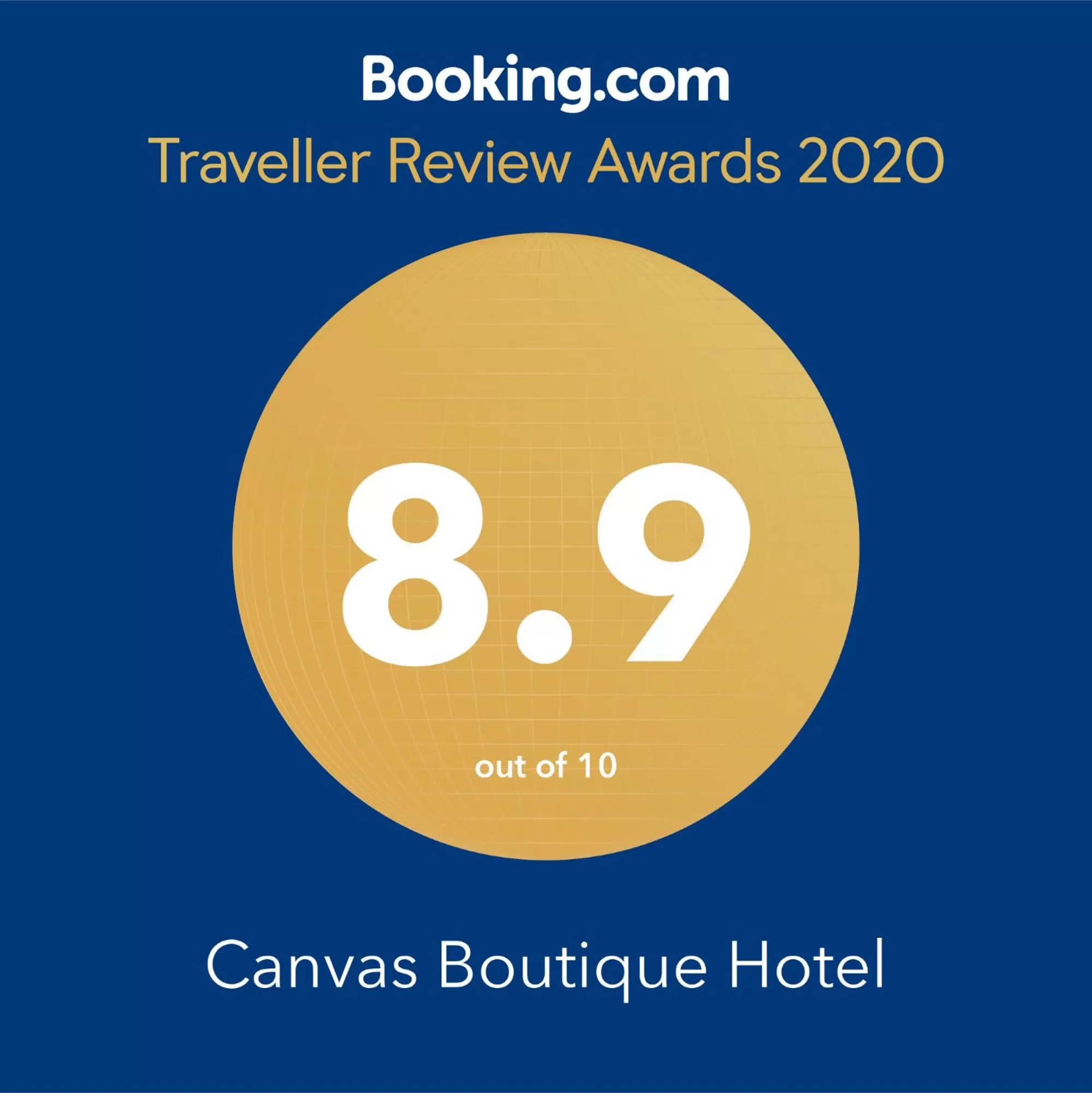 Certificate/Award in Canvas Boutique Hotel