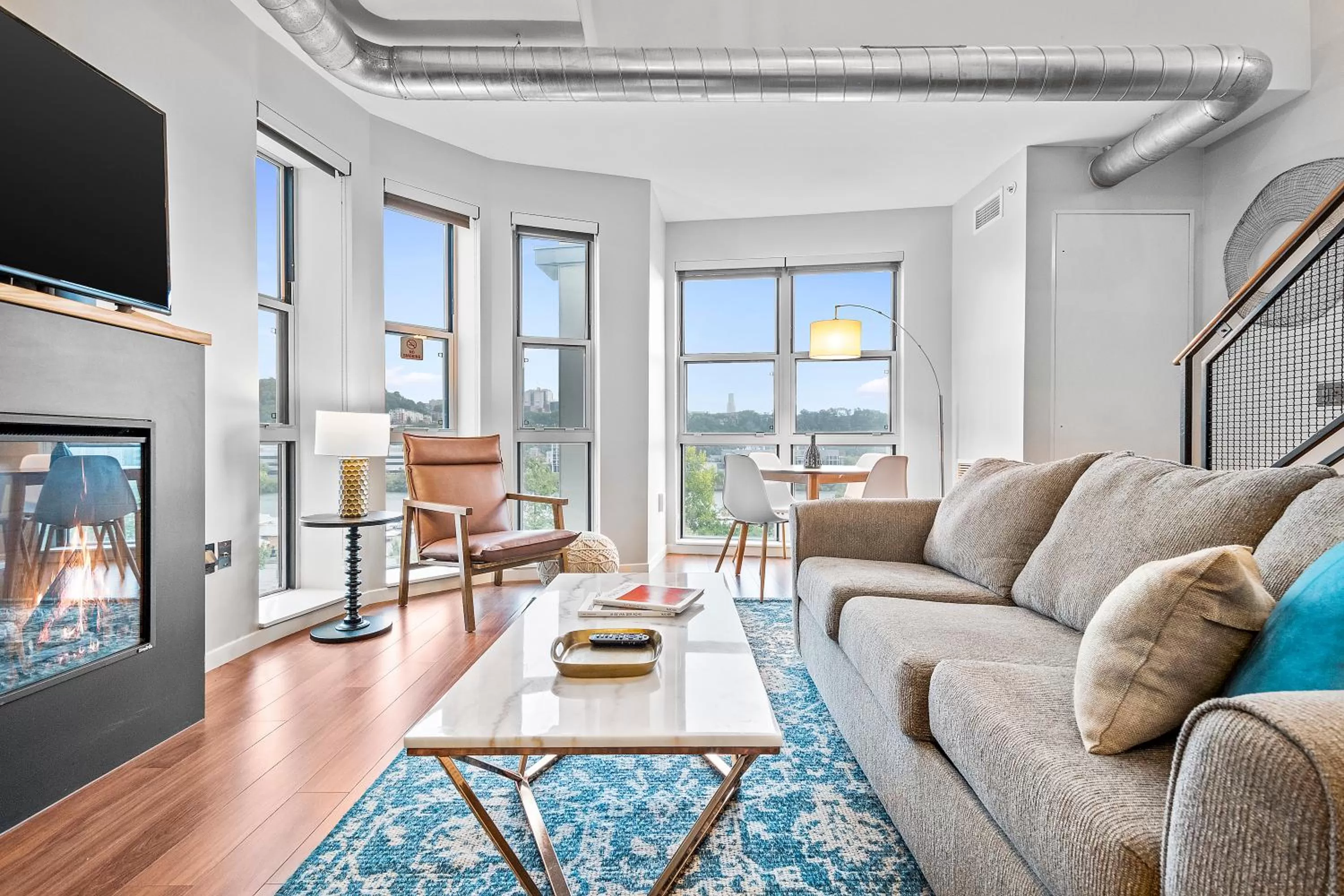 Living room in Kasa South Side Pittsburgh